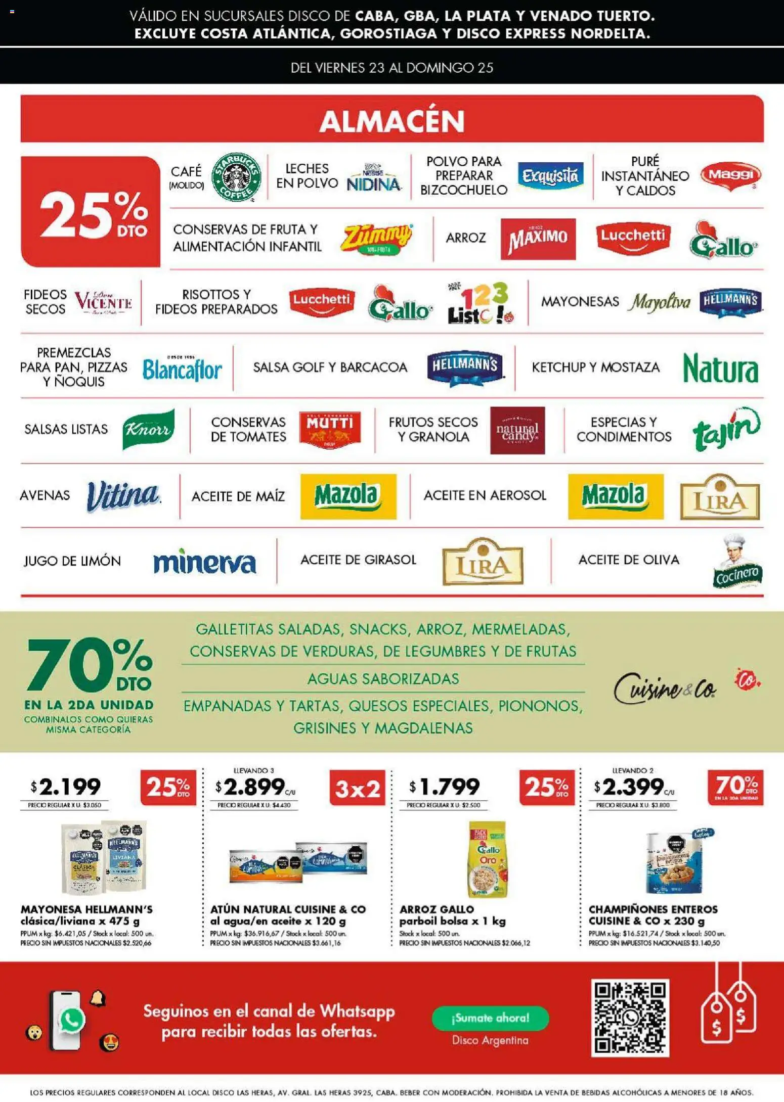 Disco ofertas │ válido desde el 23.01.2026 | Página: 3 | Productos: Mayonesa, Jugo, Tomates, Arroz