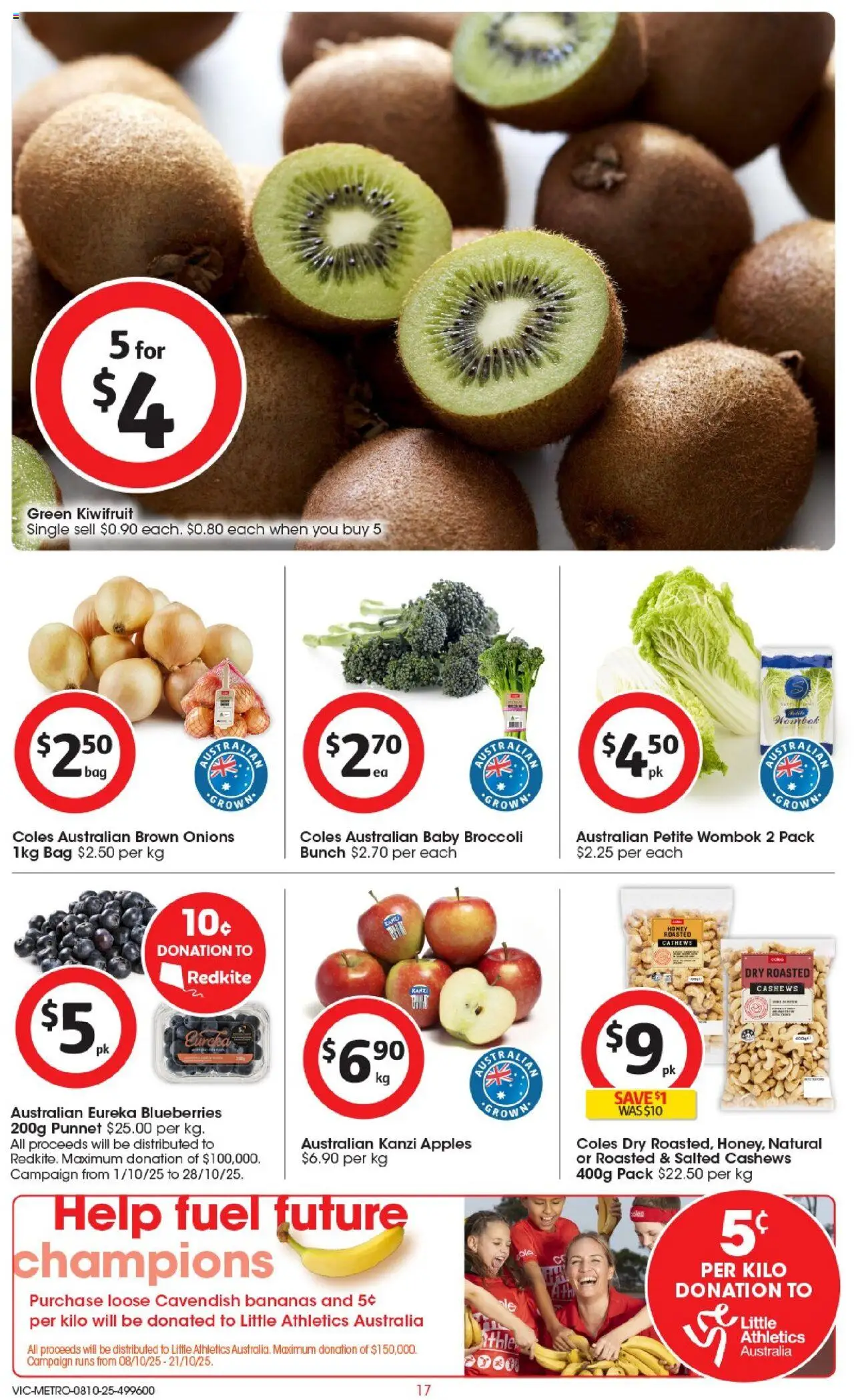 Coles catalogue - valid from 08.10.2025 | Page: 17 | Products: Honey, Apples, Bananas, Bag