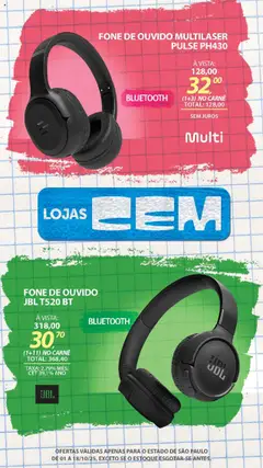 Lojas Cem - Ofertas atuais - Pré-Visualização do folheto da loja Lojas Cem, válido de 01.10.2025 | Página: 56 | Produtos: Carne, Fone de ouvido