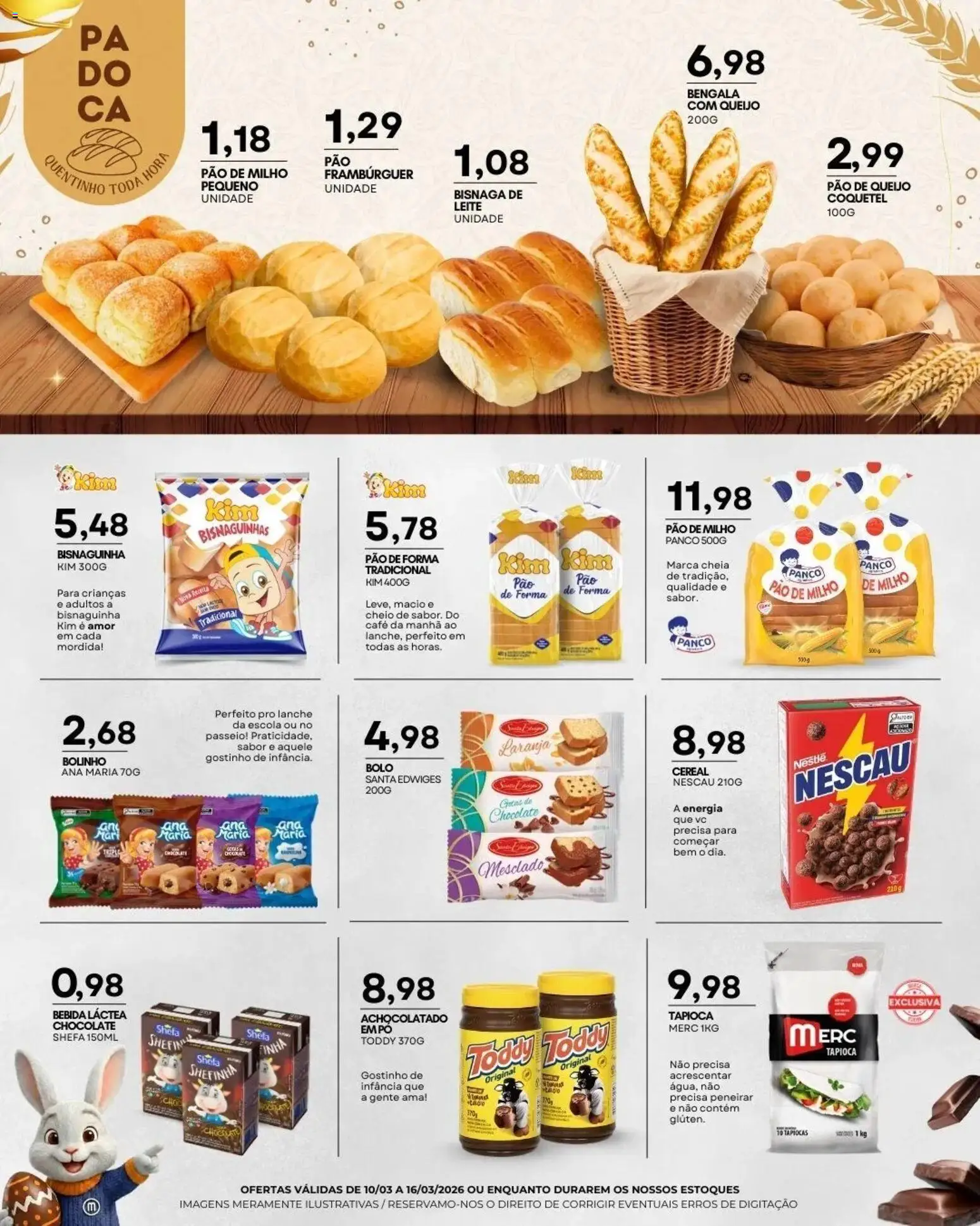 Mercadão Atacadista Folheto - válido de 10.03.2026 | Página: 7 | Produtos: Nescau, Tapioca, Queijo, Café
