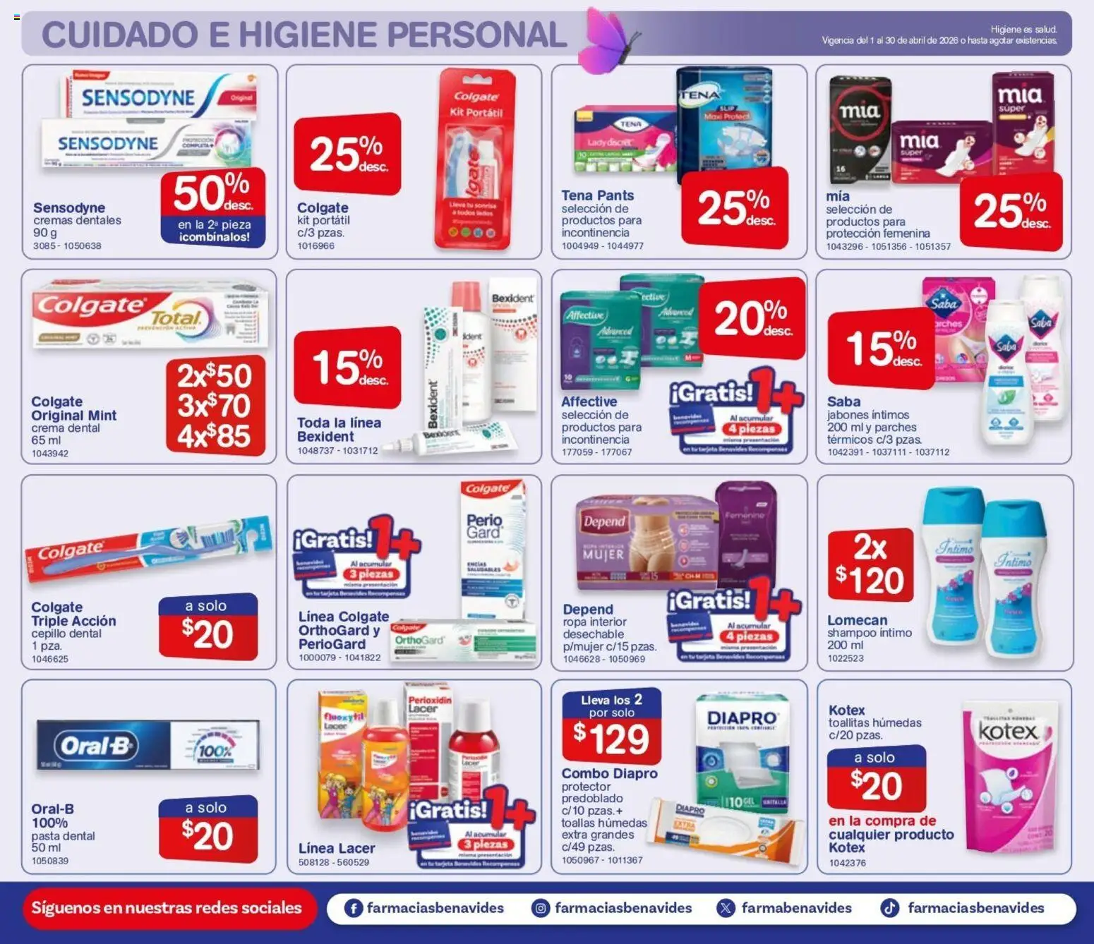 Nuevas ofertas de Farmacia Benavides válidas en toda la República Mexicana desde el 01.04.2026. ¡Encuentra las mejores ofertas en Farmacia Benavides catálogo! | Página: 20