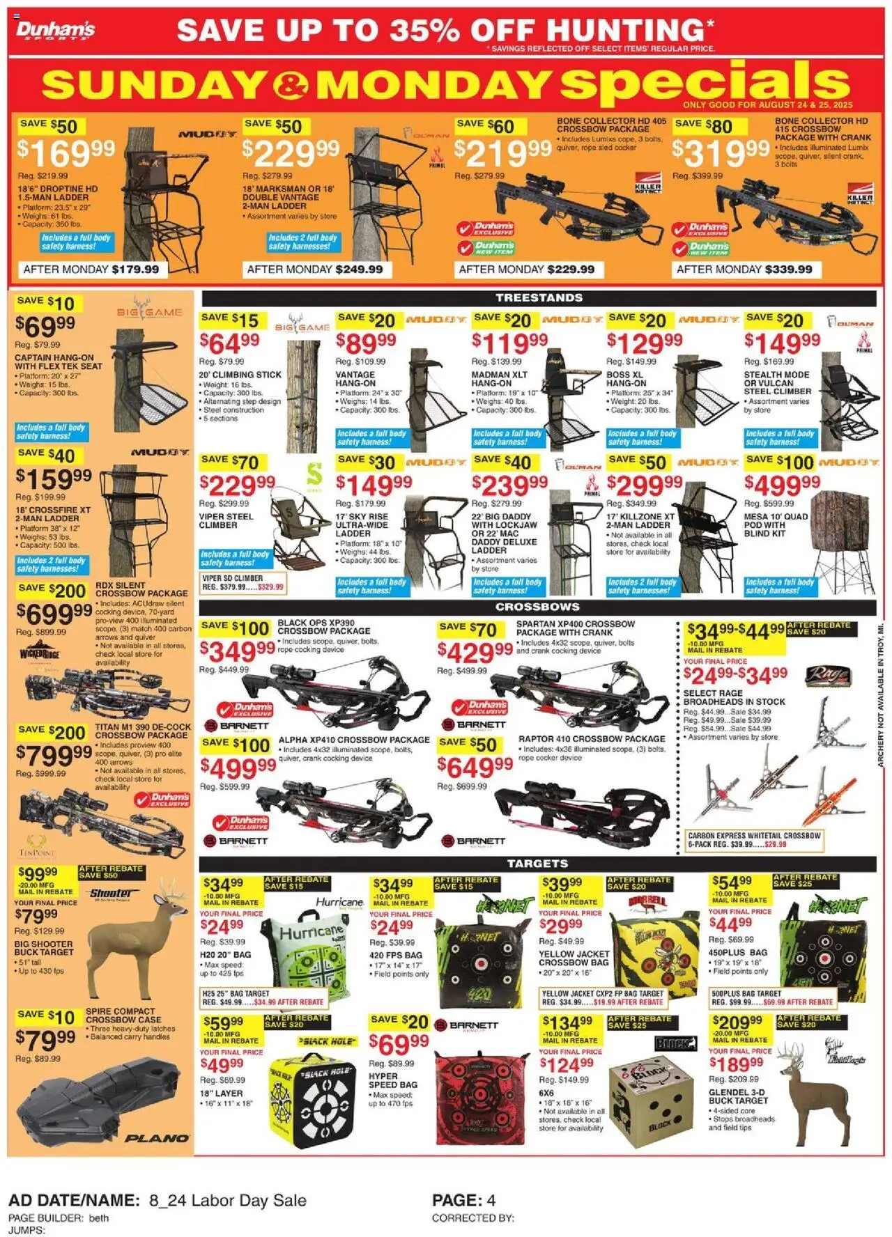 Dunham's Sports Weekly Ad - valid from 23.08.2025 | Page: 5 | Products: Ladder, Ridge, Jacket, Archery