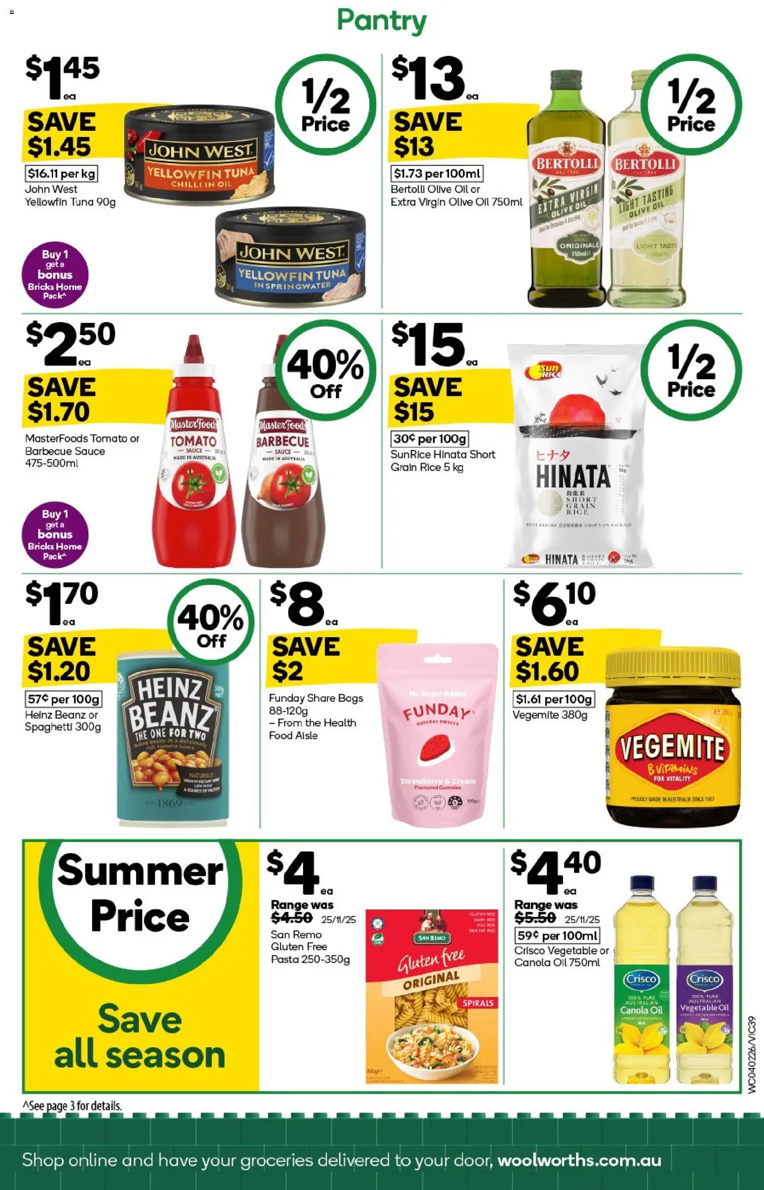 Woolworths catalogue - valid from 04.02.2026 | Page: 39 | Products: Pasta, Cream, Tuna, Chilli