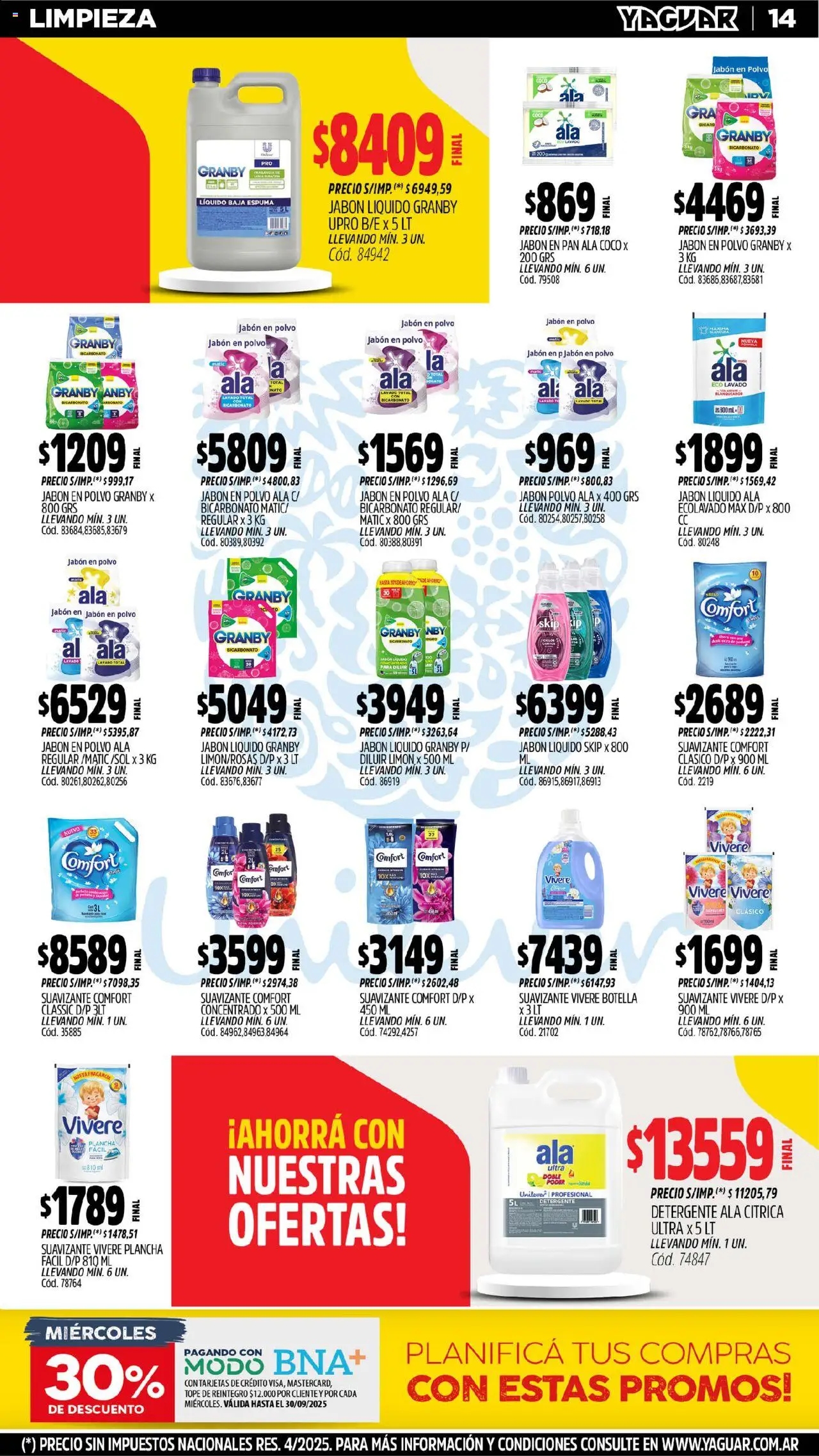 Yaguar catálogo │ válido desde el 08.09.2025 | Página: 16 | Productos: Fragancia, Polvo, Jabón en polvo, Suavizante