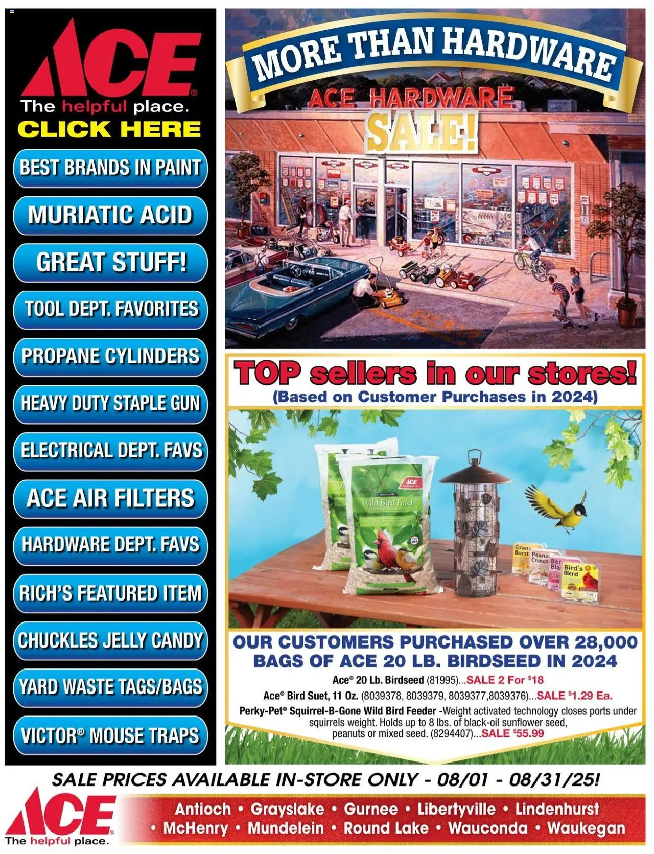 ACE Hardware Weekly Ad - valid from 01.08.2025 | Page: 1 | Products: Staple, Mouse, Gun, Weight