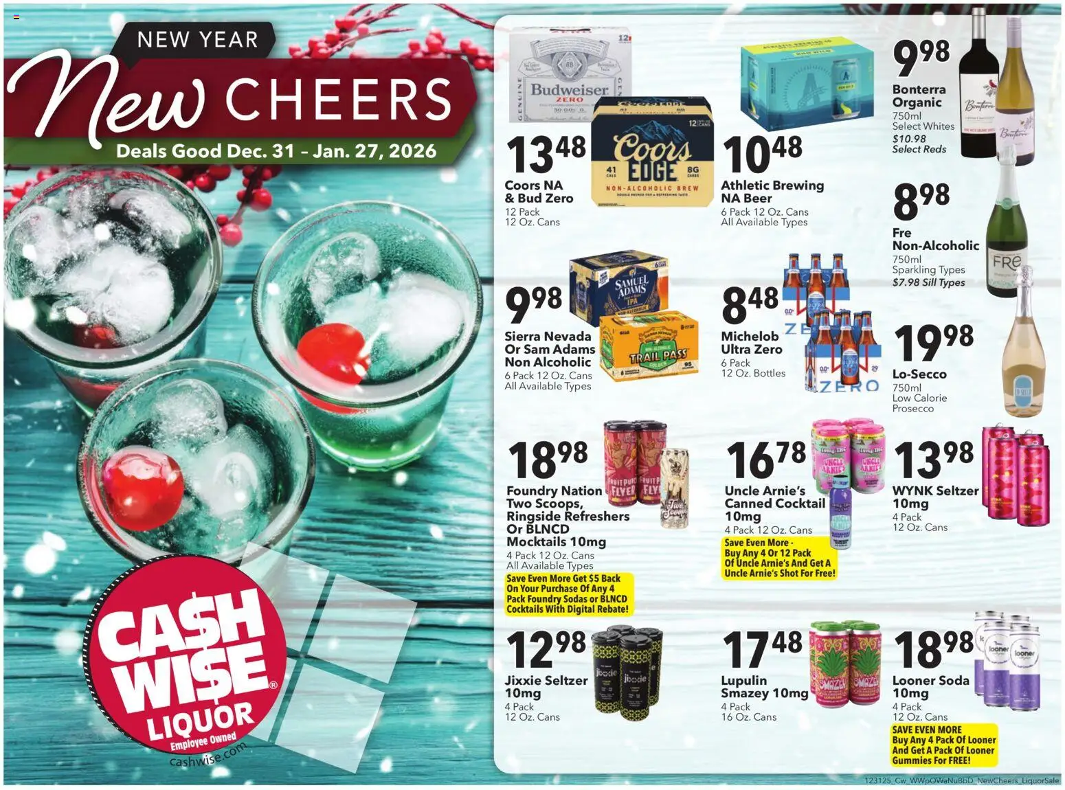 Cash Wise Bonus Ad - valid from 31.12.2025 | Page: 1 | Products: Beer