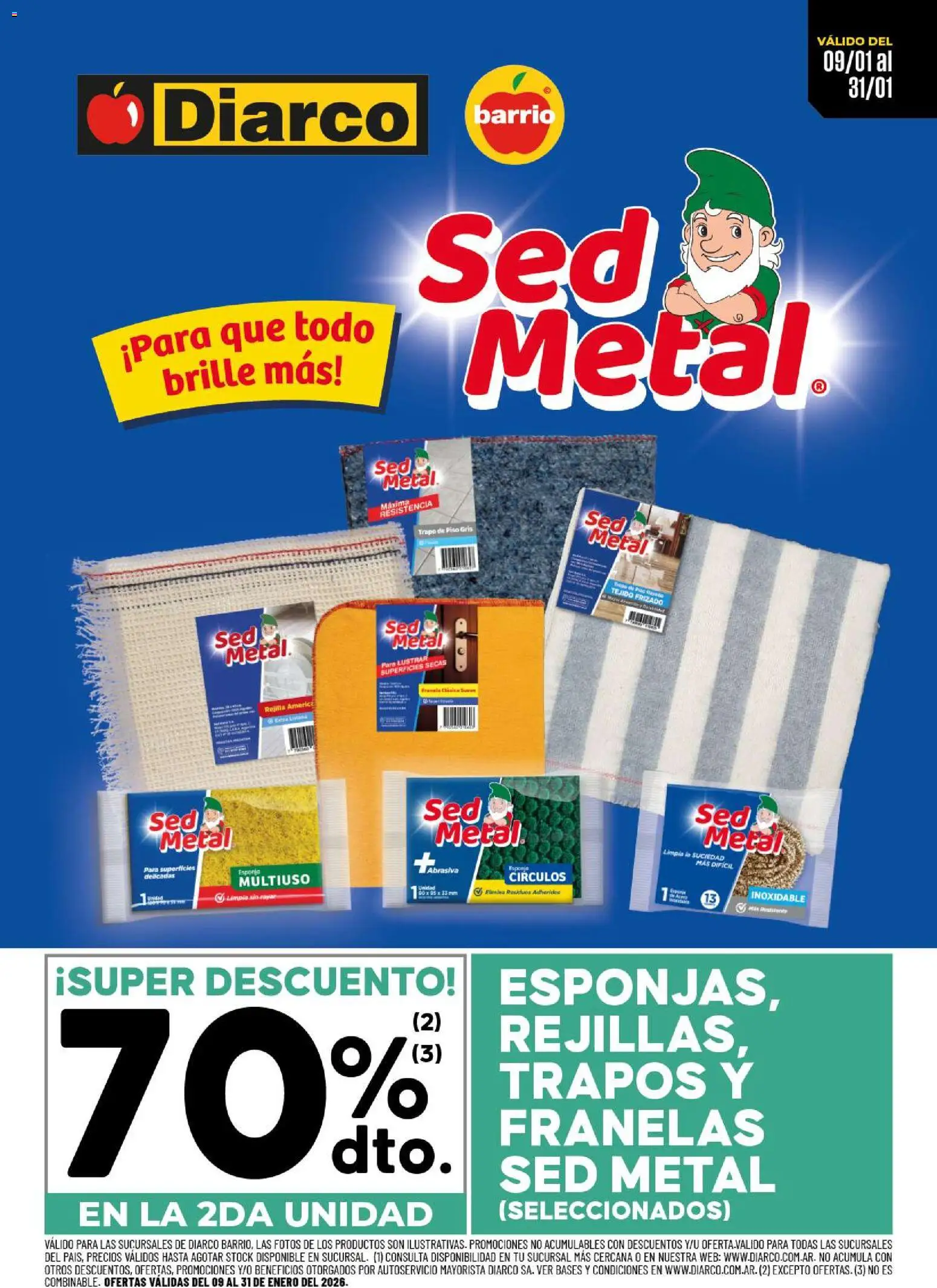 Diarco - Especial Sed Metal │ válido desde el 09.01.2026 | Página: 1 | Productos: Trapo de piso
