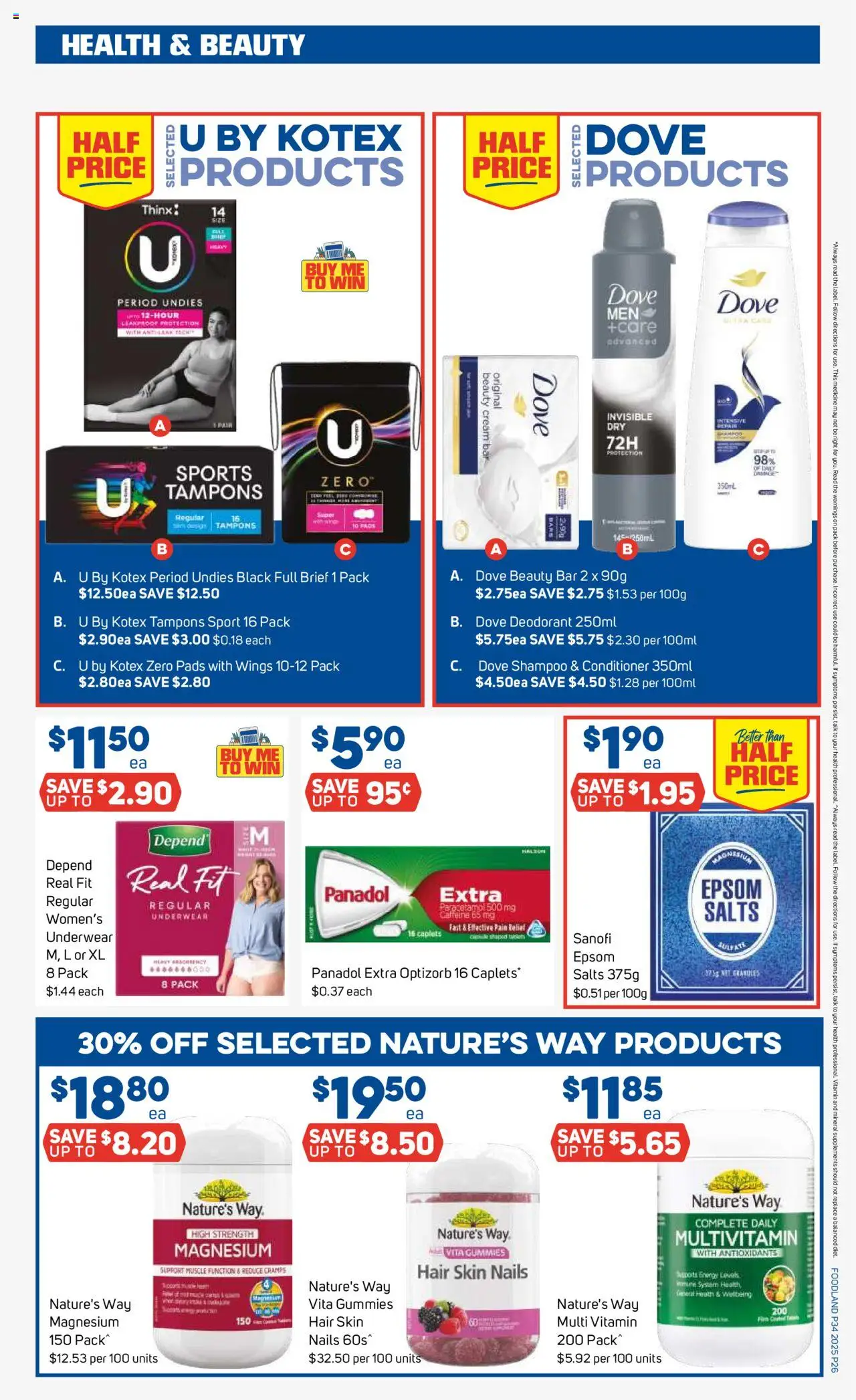 Foodland catalogue - valid from 20.08.2025 | Page: 26 | Products: Conditioner, Cream, Tablets, Vitamin