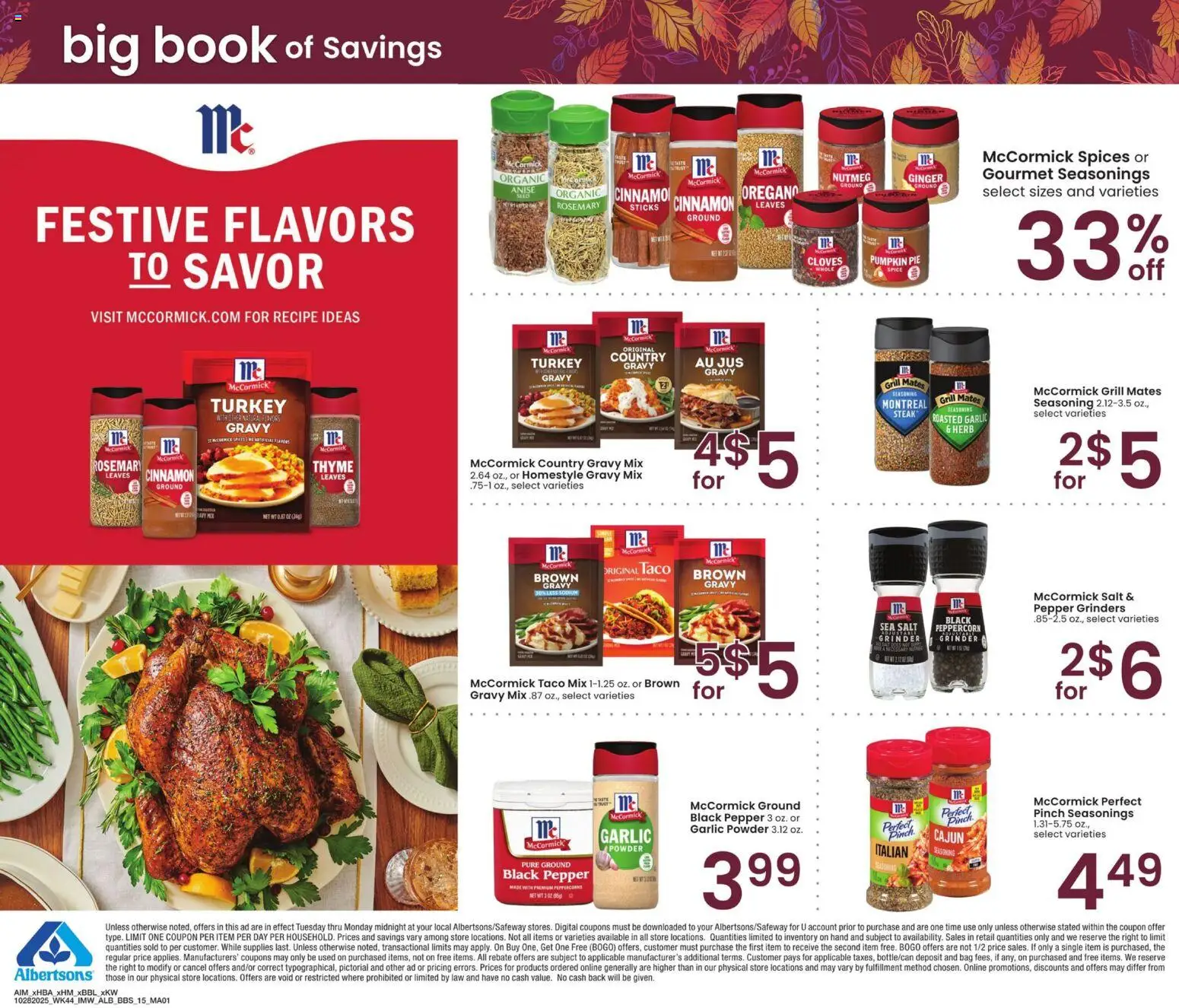 Albertsons Big Book of Savings - valid from 28.10.2025 | Page: 15 | Products: Pepper, Garlic, Pumpkin Pie, Bag