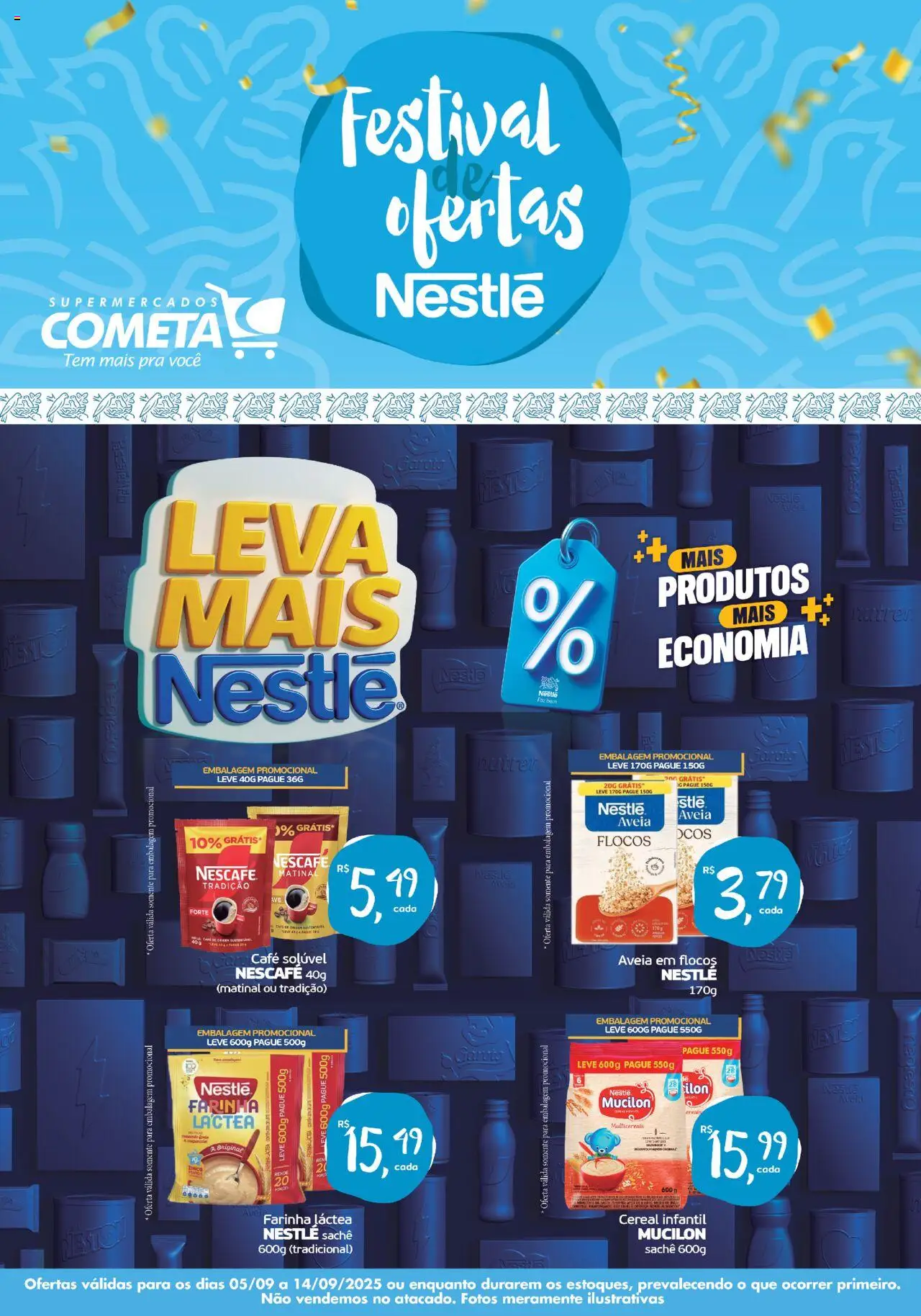 Cometa Supermercados Folheto - válido de 05.09.2025 | Página: 1 | Produtos: Café, Flocos, Mucilon, Avelã