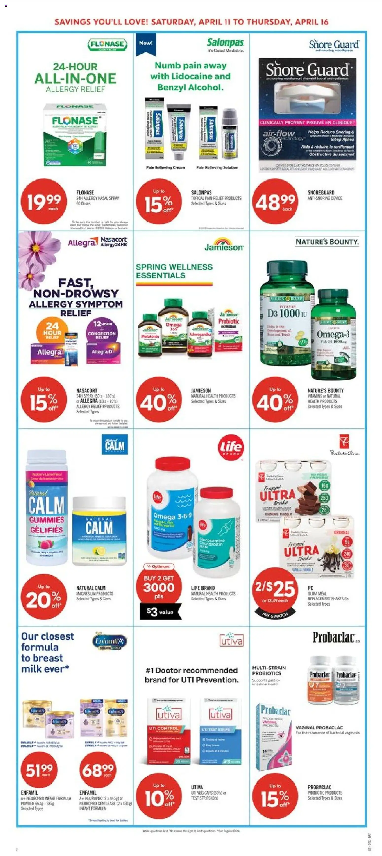 Shoppers flyer valid from 10.04.2026 | Page: 14 | Products: Cream, Powder, Milk, Chocolate