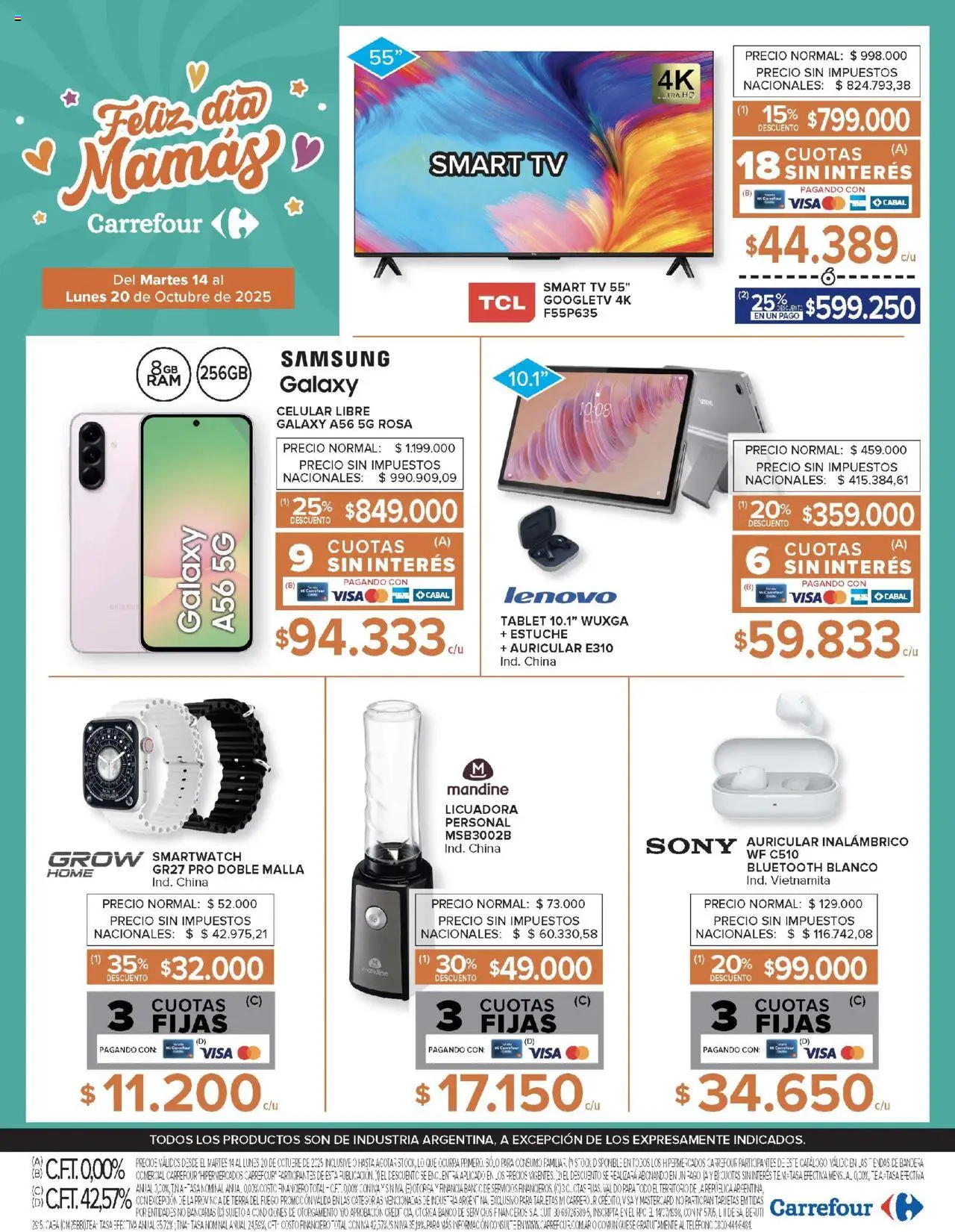 Carrefour ofertas - Córdoba │ válido desde el 14.10.2025 | Página: 4 | Productos: Malla, Banco, Estuche, Licuadora