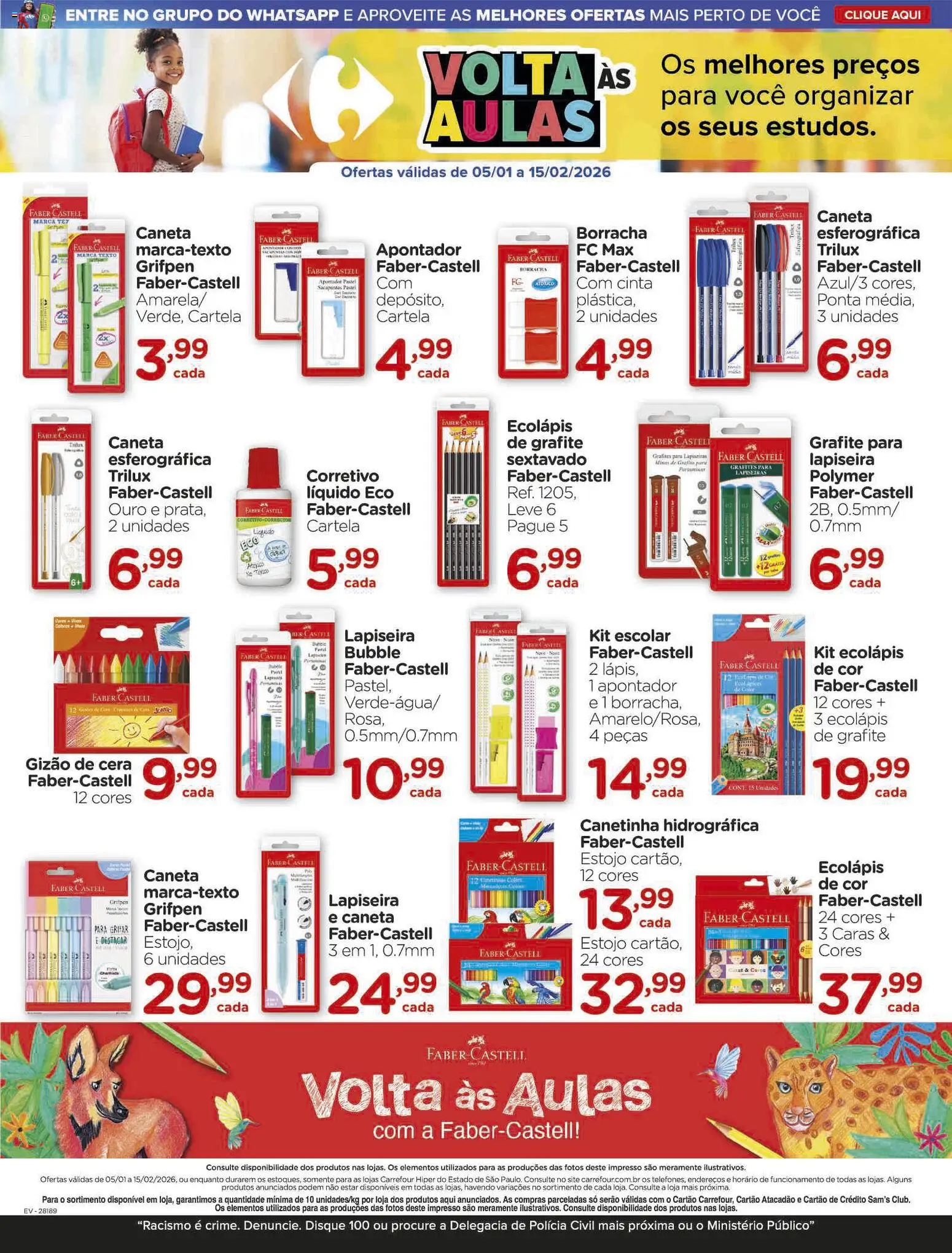 Carrefour Folheto - válido de 05.01.2026 | Página: 5 | Produtos: Corretivo, Borracha, Marca texto, Cera