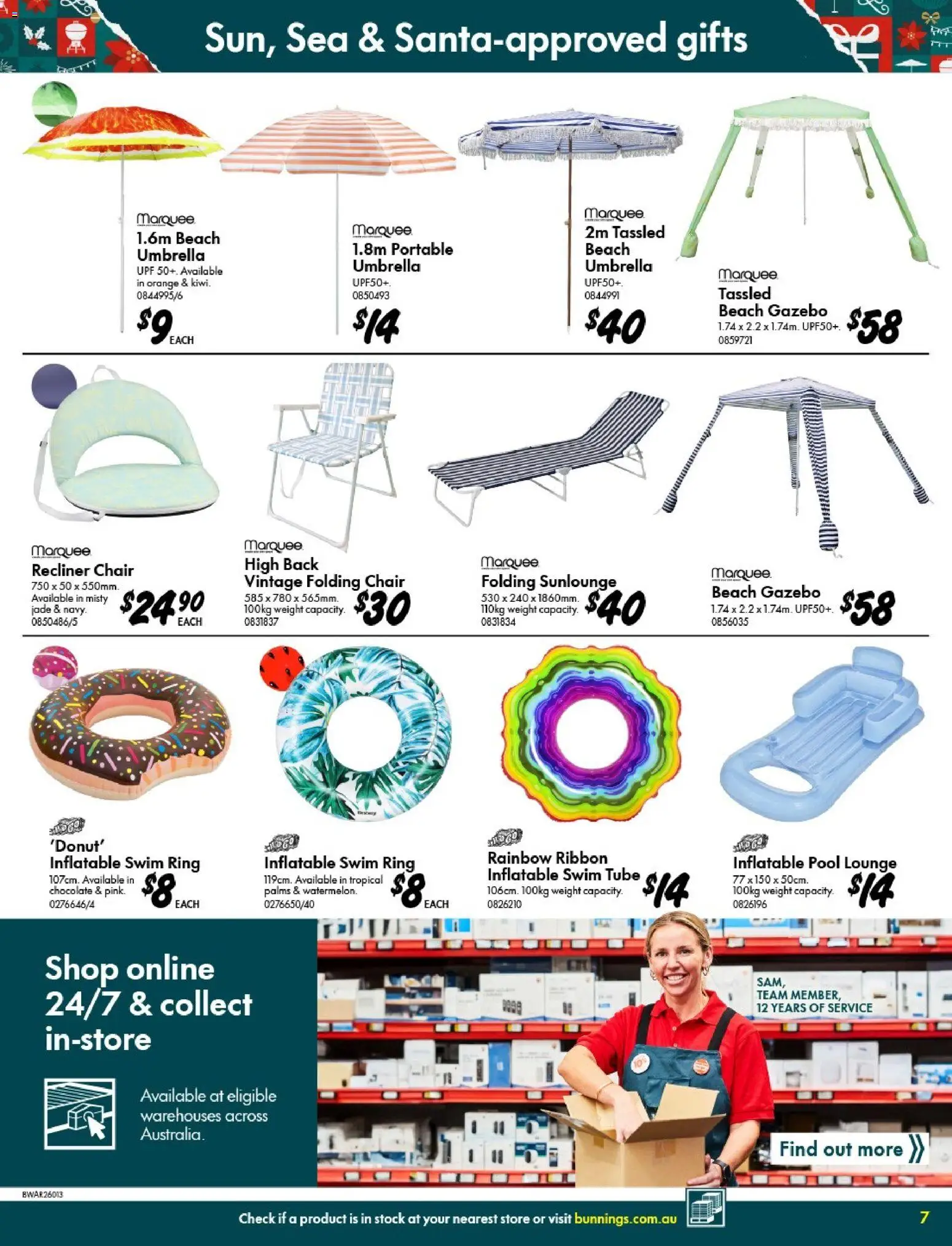 Bunnings Warehouse catalogue - valid from 03.12.2025 | Page: 7 | Products: Chair, Gazebo, Portable, Weight