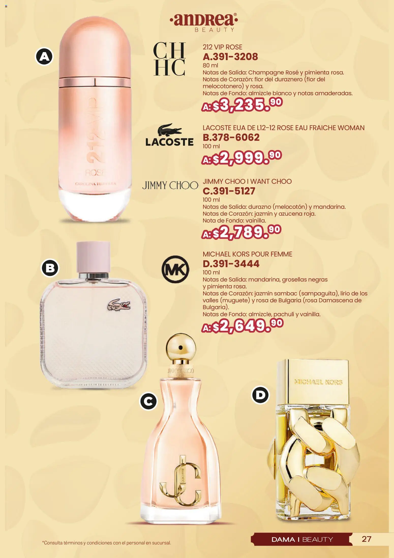 Nuevas ofertas de Andrea válidas en toda la República Mexicana desde el 25.01.2026. ¡Encuentra las mejores ofertas en Andrea catálogo San Vatentín! | Página: 27 | Productos: Durazno, Champagne, Pimienta