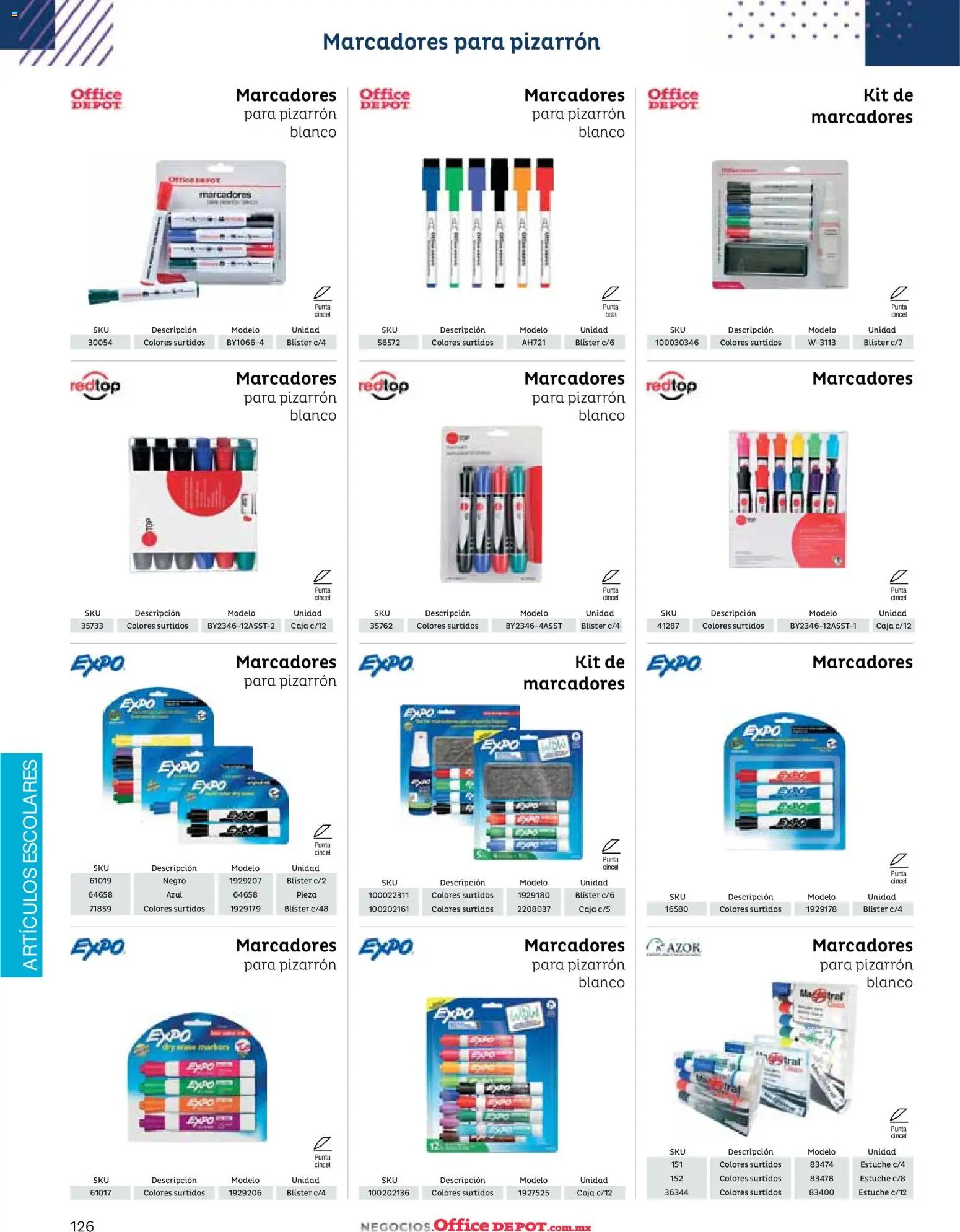 Nuevas ofertas de Office Depot válidas en toda la República Mexicana desde el 12.01.2026. ¡Encuentra las mejores ofertas en Office Depot catálogo 2026! | Página: 128 | Productos: Estuche, Pizarrón, Caja