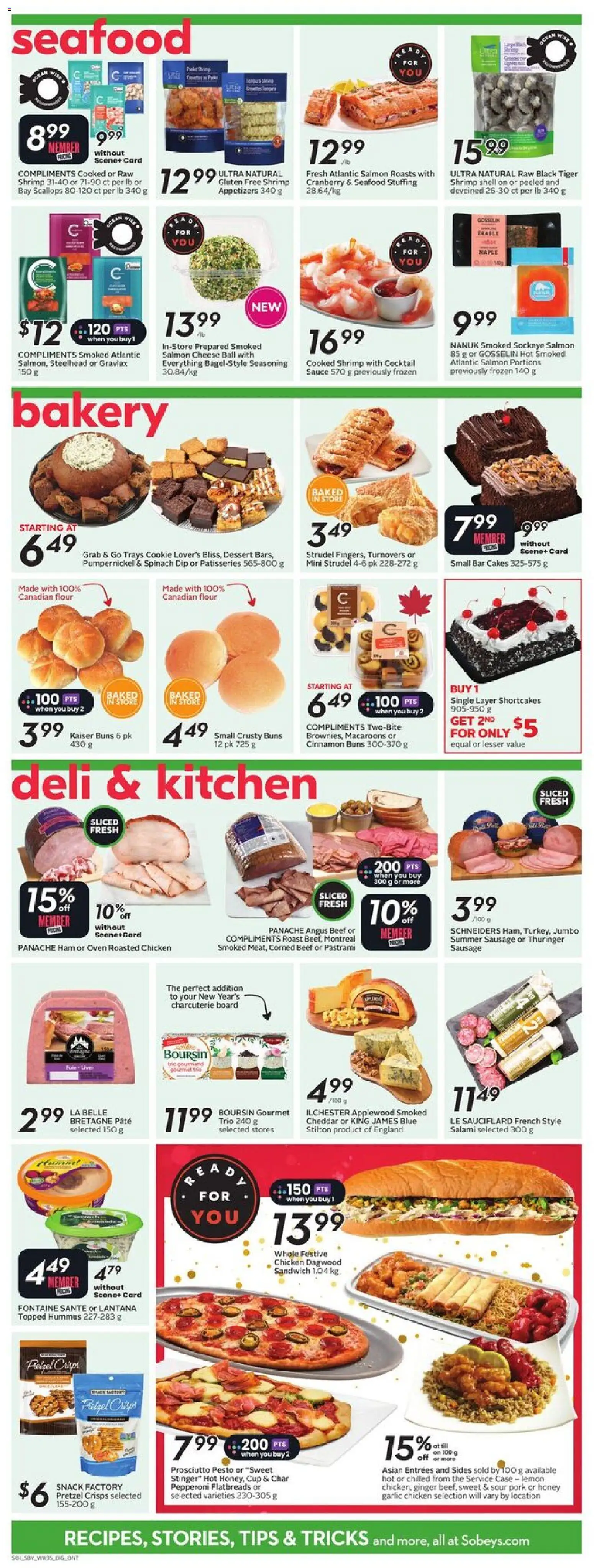 Sobeys flyer valid from 25.12.2025 | Page: 9 | Products: Case, Oven, Cheese, Ham