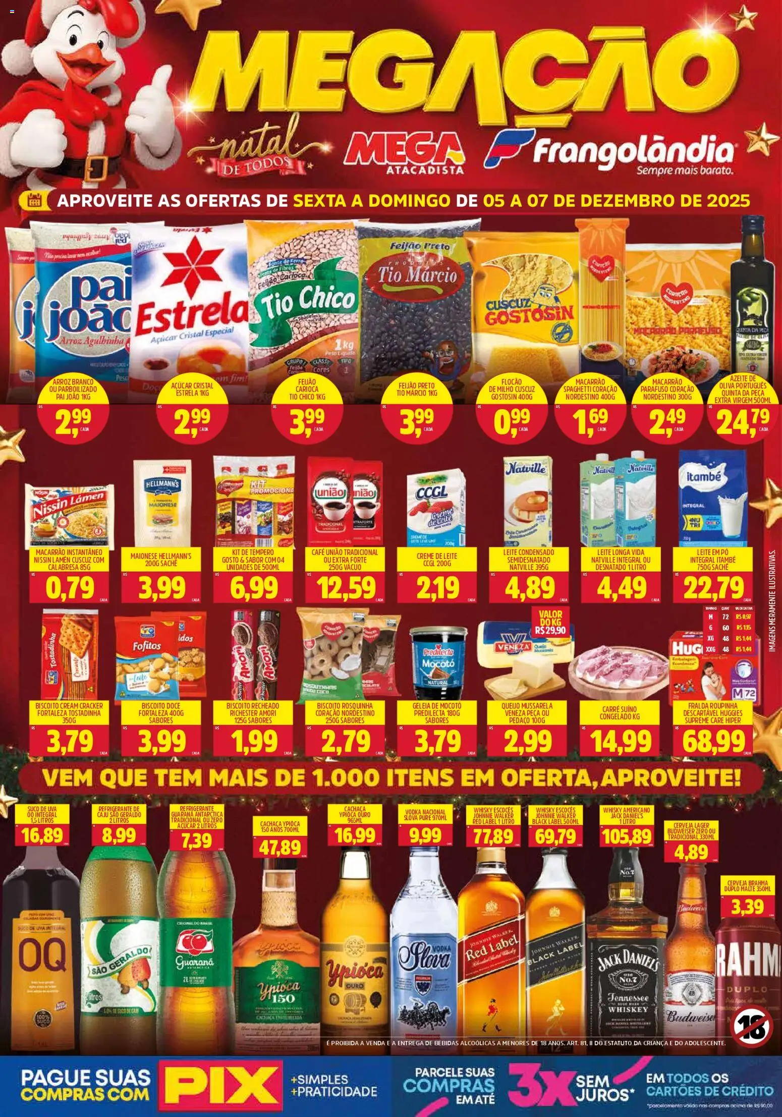 Frangolândia Folheto - válido de 05.12.2025 | Página: 1 | Produtos: Whisky, Queijo, Maionese, Leite condensado