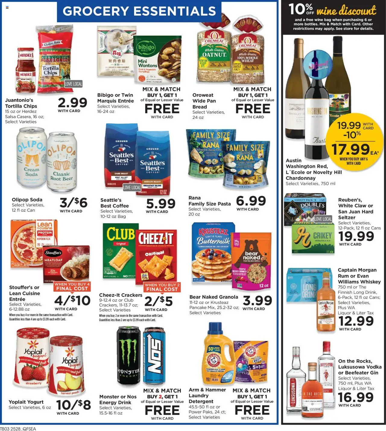 QFC Weekly Ad - WA - valid from 13.08.2025 | Page: 4 | Products: Hammer, Wine, Chips, Vodka