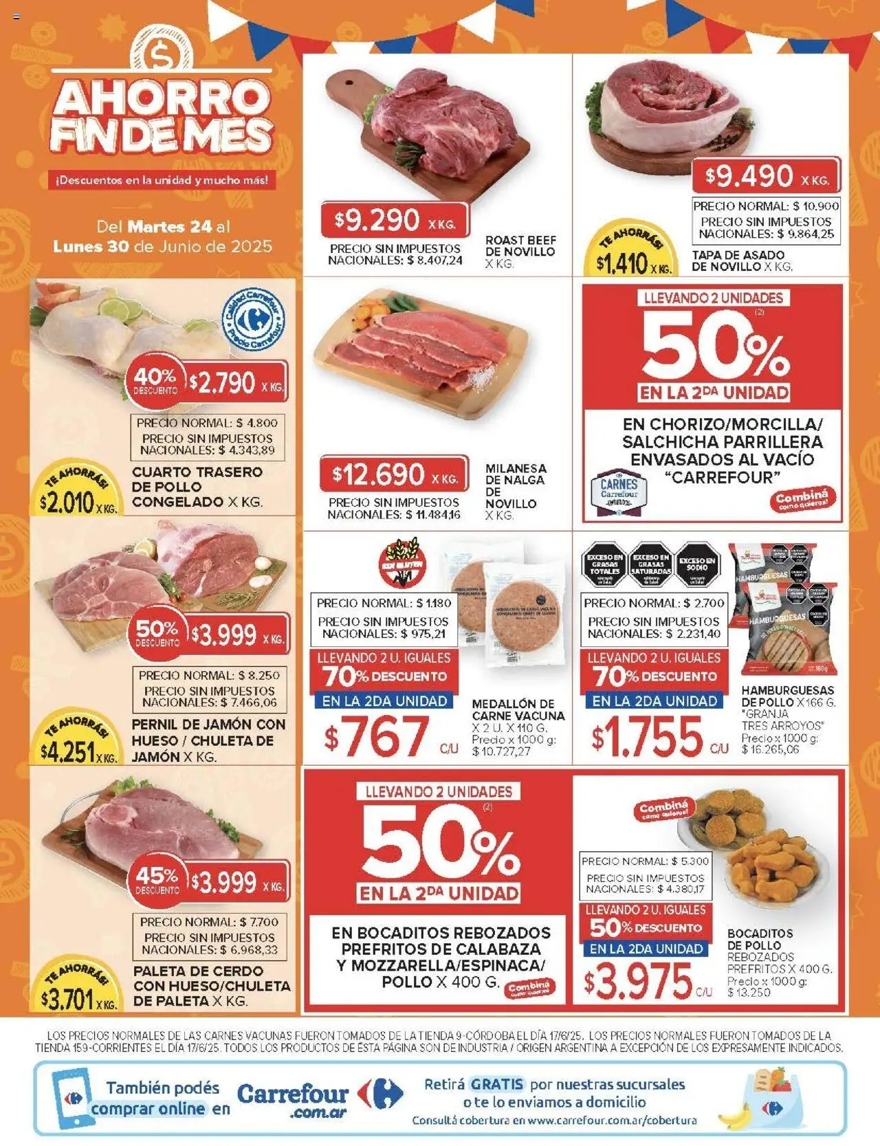 Carrefour ofertas - Catamarca │ válido desde el 24.06.2025 | Página: 3 | Productos: Pollo, Salchicha, Paleta, Jamón