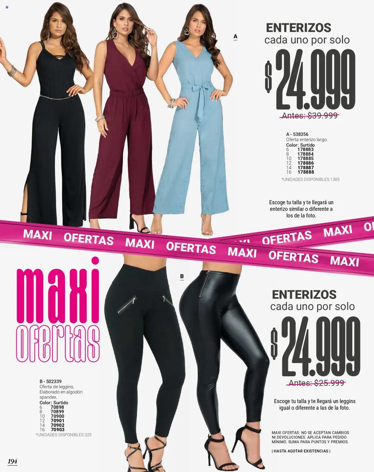 Carmel revista - valida desde el 25.09.2025 | Página: 198 | Productos: Té, Algodón, Leggins, Enterizo
