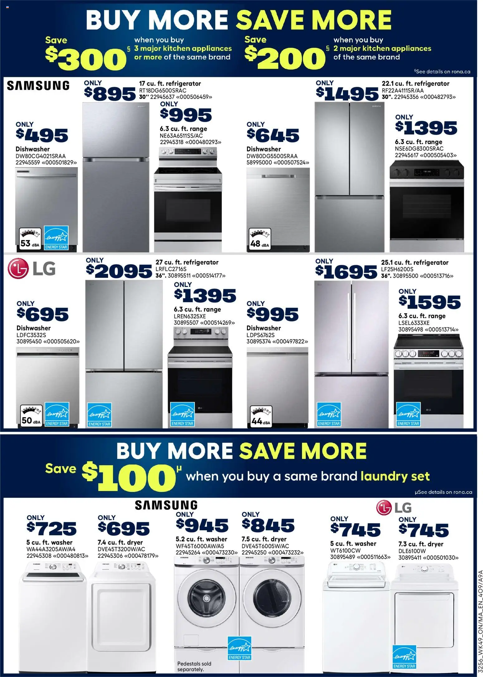Rona flyer valid from 01.01.2026 | Page: 18 | Products: Refrigerator, Dryer, Dishwasher