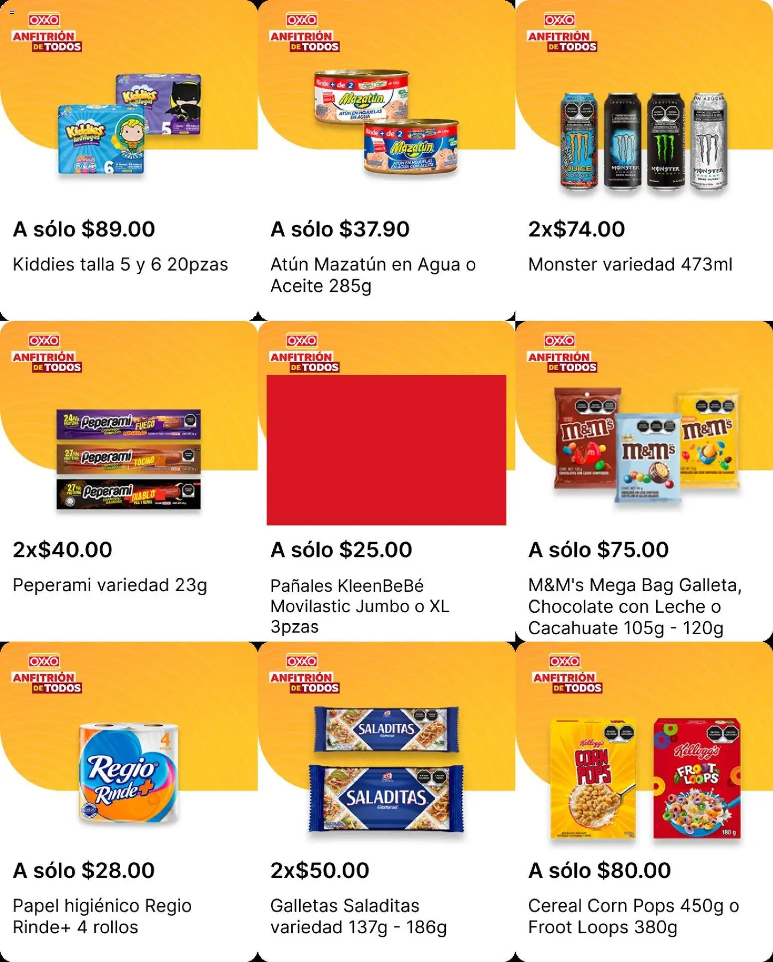 Nuevas ofertas de OXXO válidas en toda la República Mexicana desde el 16.04.2026. ¡Encuentra las mejores ofertas en OXXO folleto! | Página: 9 | Productos: Agua, Galletas, Pañales, Papel higiénico
