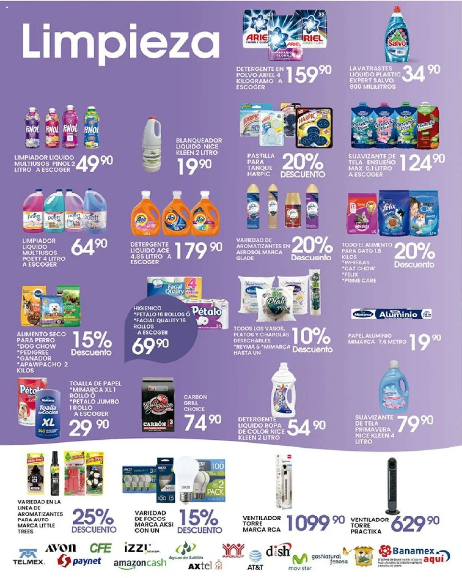 Nuevas ofertas de Alsuper válidas en toda la República Mexicana desde el 17.04.2026. ¡Encuentra las mejores ofertas en Alsuper folleto Saltillo! | Página: 5 | Productos: Detergente, Toalla, Riel, Bowl