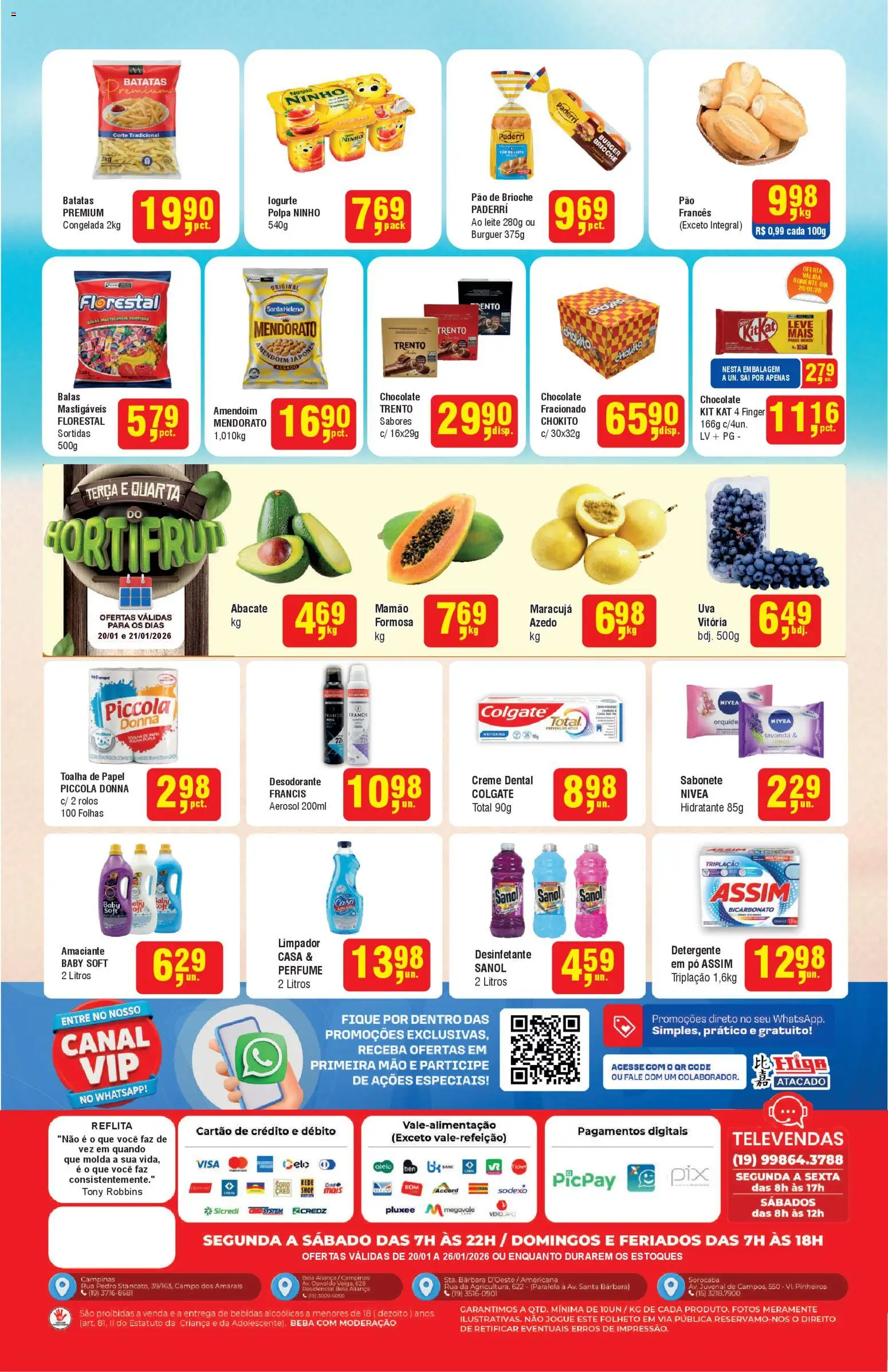 Higa Atacado Folheto - válido de 20.01.2026 | Página: 2 | Produtos: Amendoim, Detergente, Pão, Creme