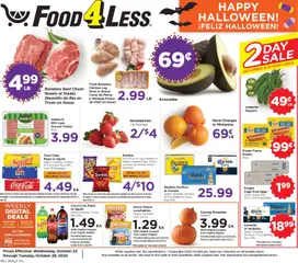 Preview of Food 4 Less weekly ads valid from 22.10.2025