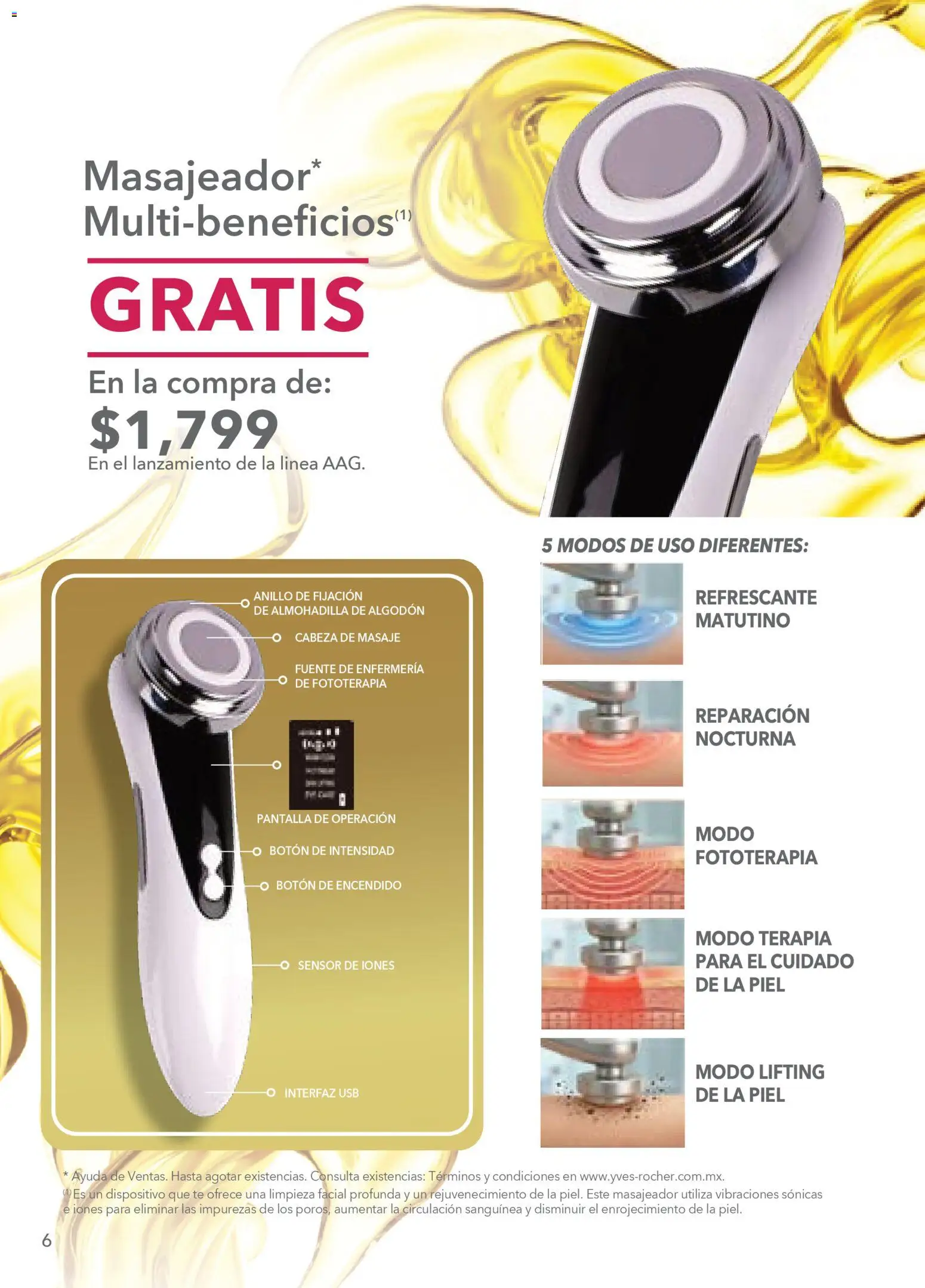 Nuevas ofertas de Yves Rocher válidas en toda la República Mexicana desde el 24.03.2026. ¡Encuentra las mejores ofertas en Yves Rocher campaña 5 2026! | Página: 6 | Productos: Fuente, Algodón, Té, Anillo