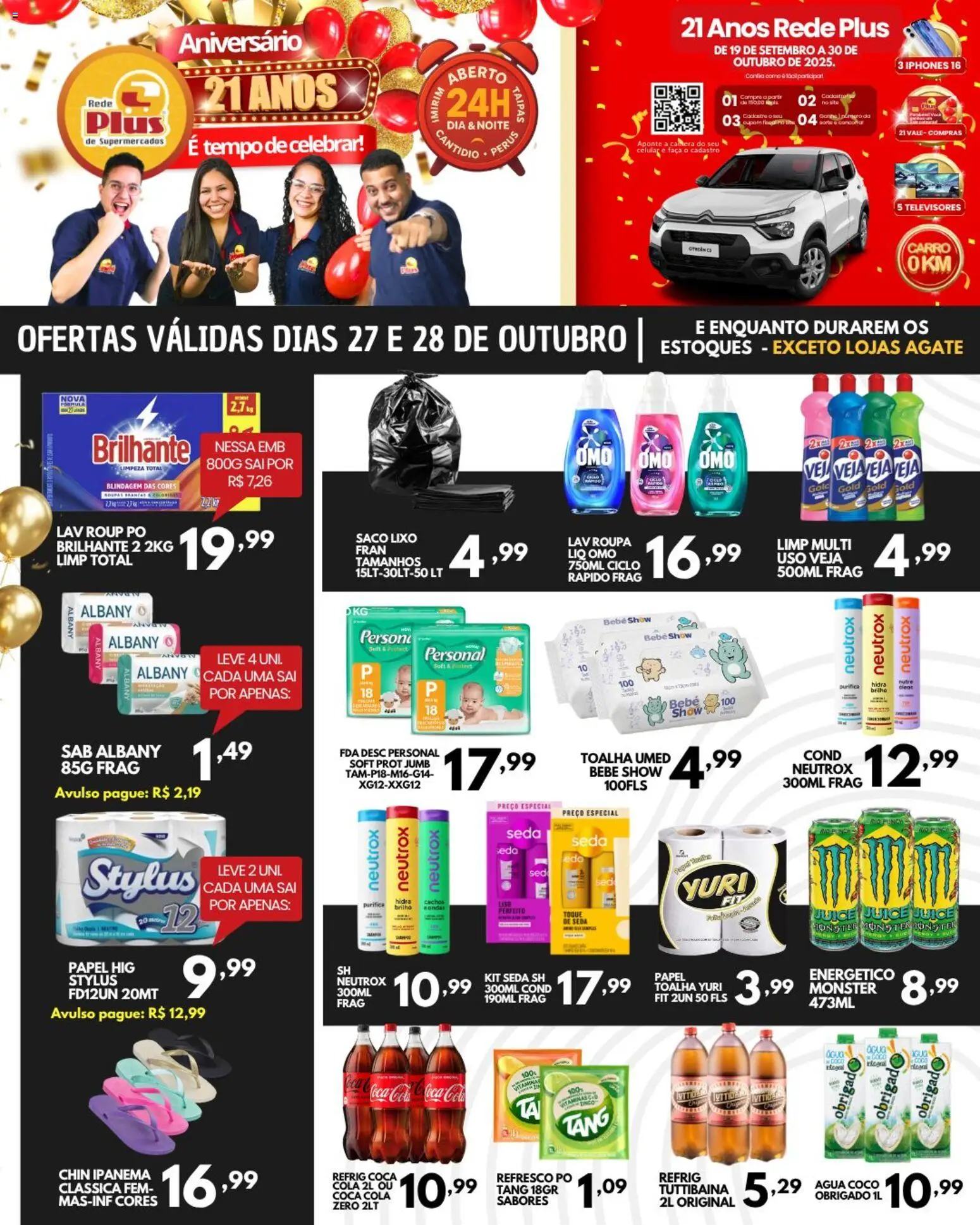Rede Plus Supermercados Folheto - válido de 27.10.2025 | Página: 2 | Produtos: Refresco, Energético, Faca, Monster