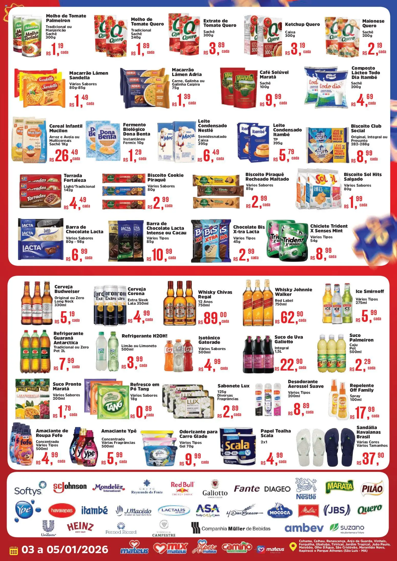 Mateus Folheto - válido de 03.01.2026 | Página: 2 | Produtos: Caju, Papel toalha, Biscoito, Molho de tomate