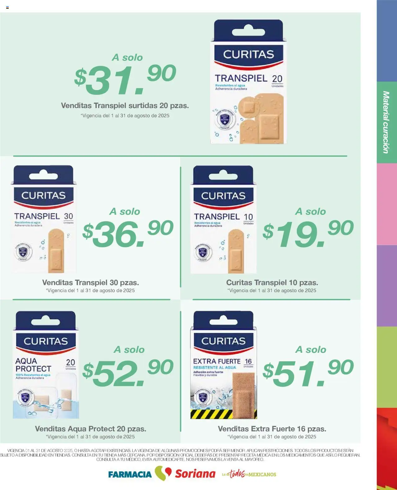 Nuevas ofertas de Soriana válidas en toda la República Mexicana desde el 01.08.2025. ¡Encuentra las mejores ofertas en Soriana - Folleto Farmacia Súper Nacional! | Página: 4 | Productos: Agua, Flexible