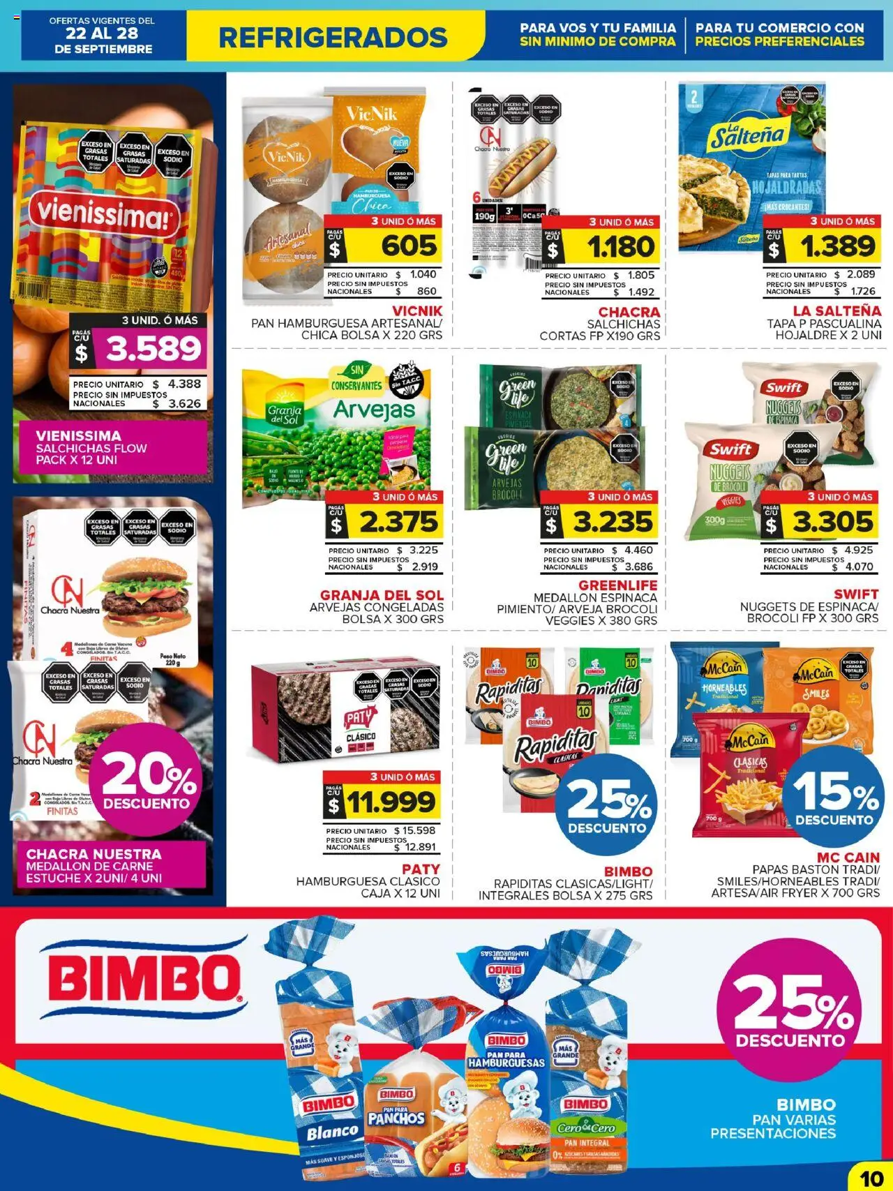 Carrefour Maxi catálogo │ válido desde el 22.09.2025 | Página: 10 | Productos: Peso, Arvejas, Brocoli, Espinaca
