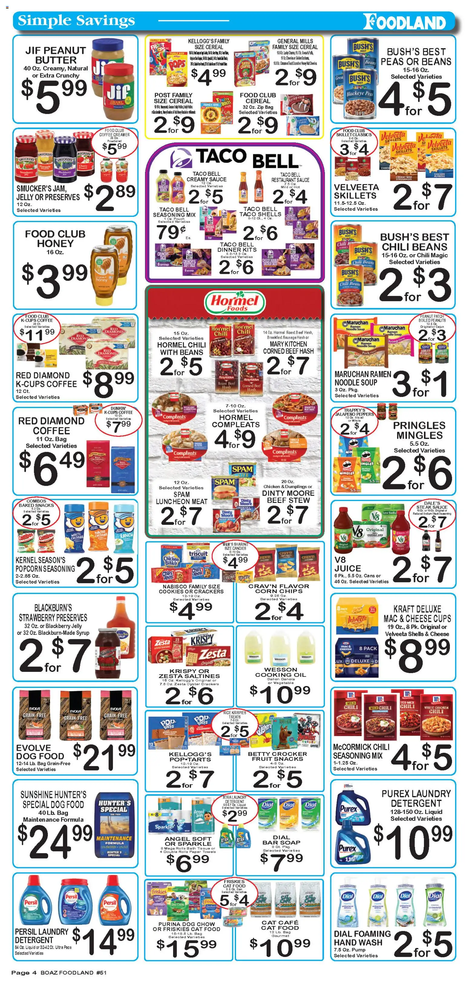 Foodland Weekly Ad - valid from 02.12.2025 | Page: 4 | Products: Pump, Bath, Cat Food, Pork