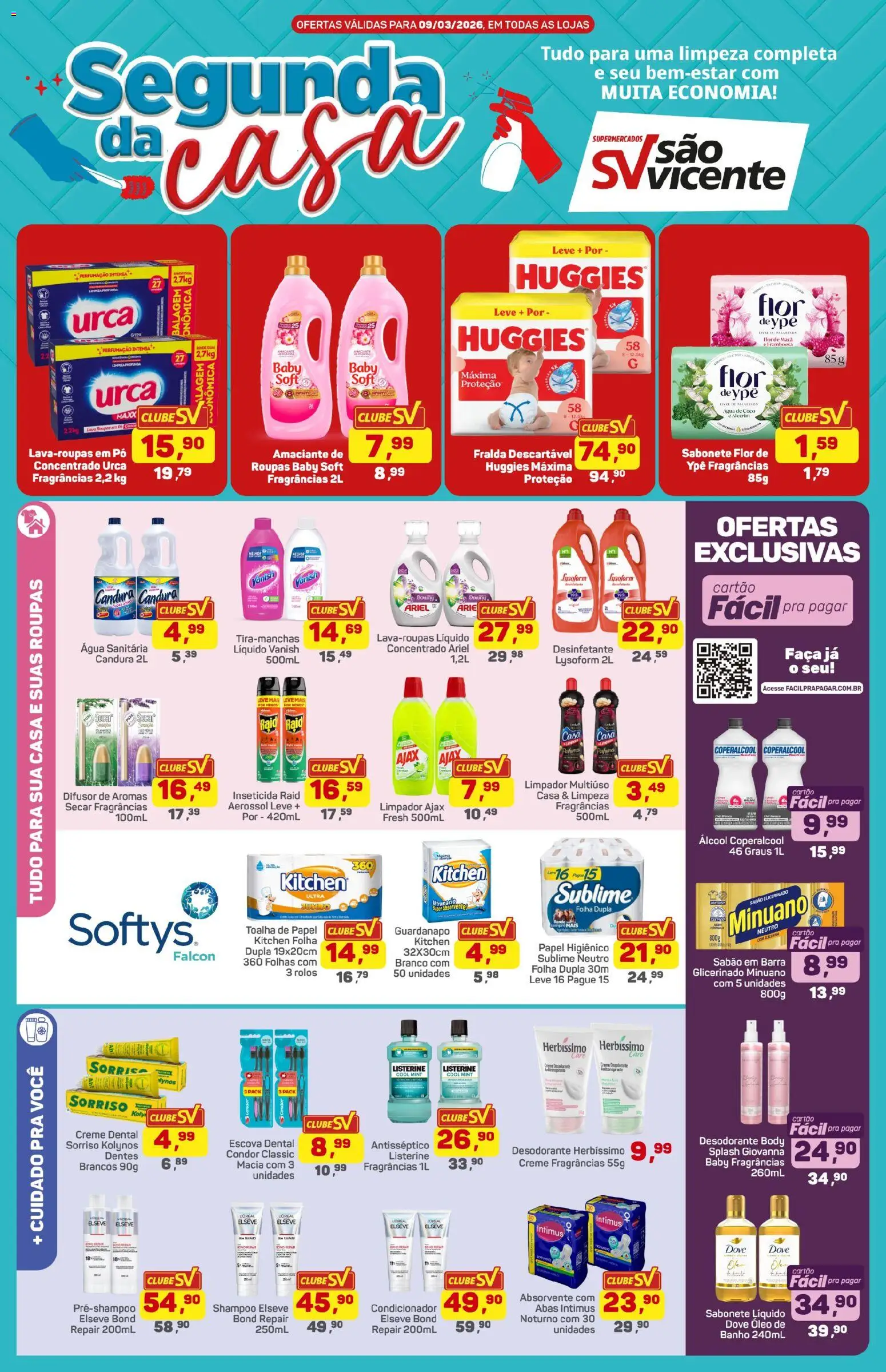 Supermercados São Vicente Folheto - válido de 09.03.2026 | Página: 1 | Produtos: Coco, Limpador multiuso, Sabão, Café