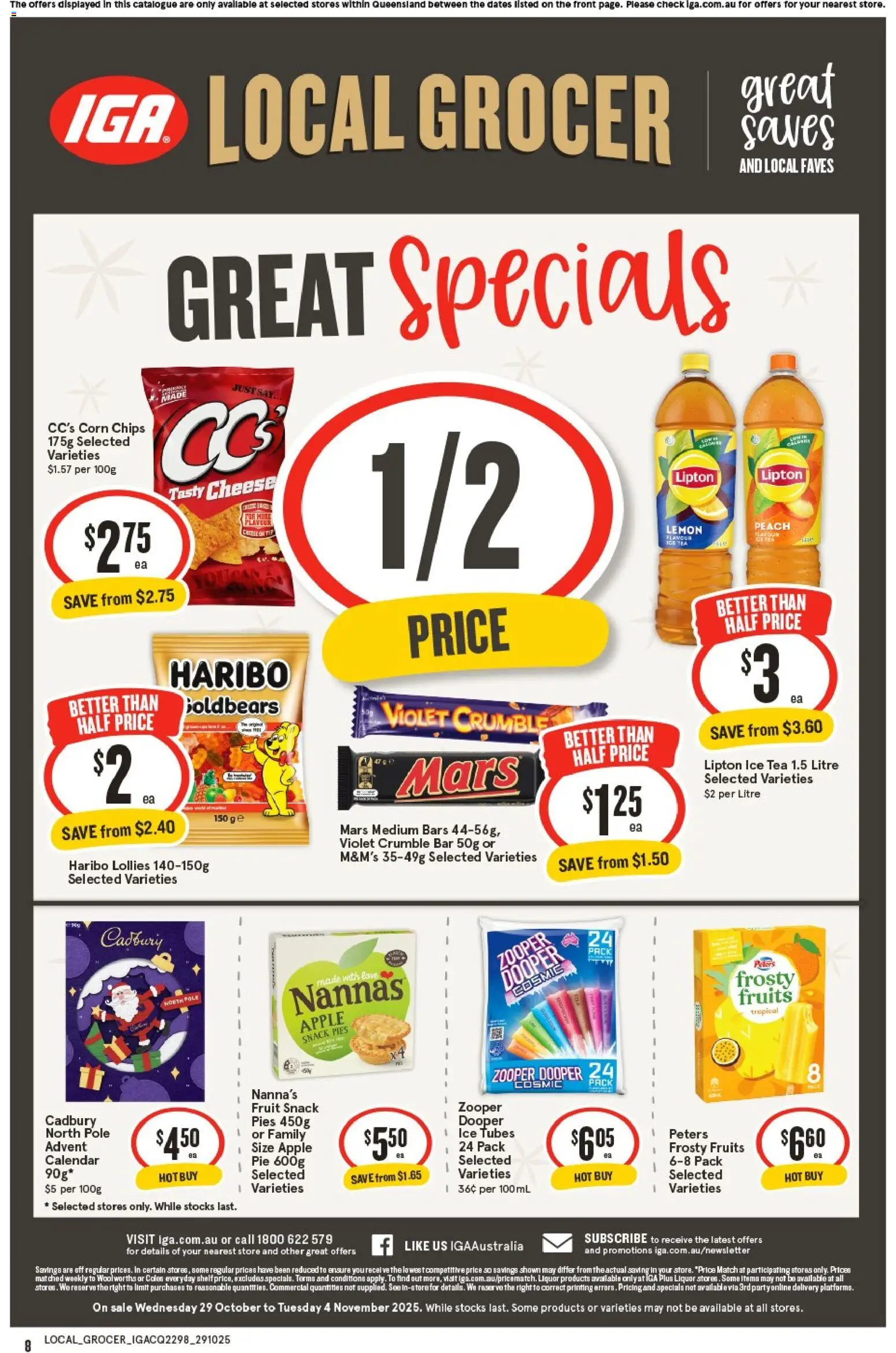 IGA catalogue - valid from 29.10.2025 | Page: 8 | Products: Tea, Lollies, Fruits, Lemon