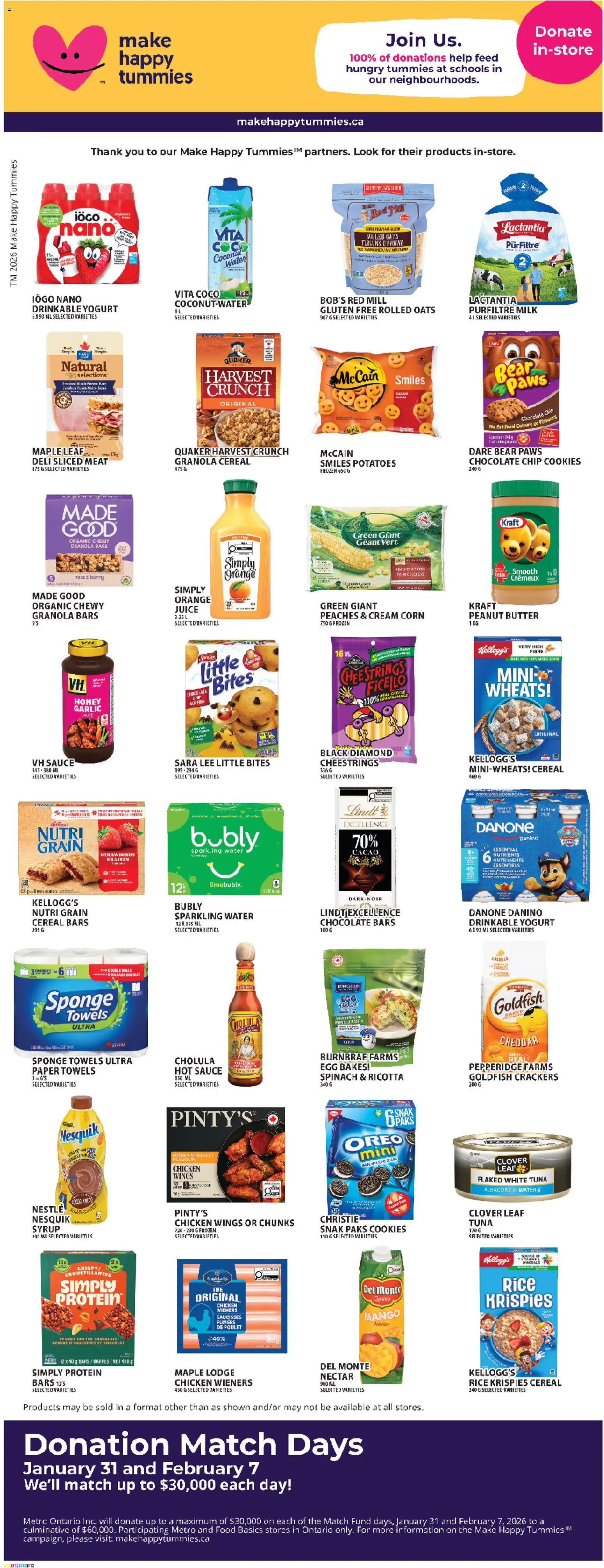 Food Basics flyer valid from 29.01.2026 | Page: 4 | Products: Chicken wings, Butter, Chocolate, Juice