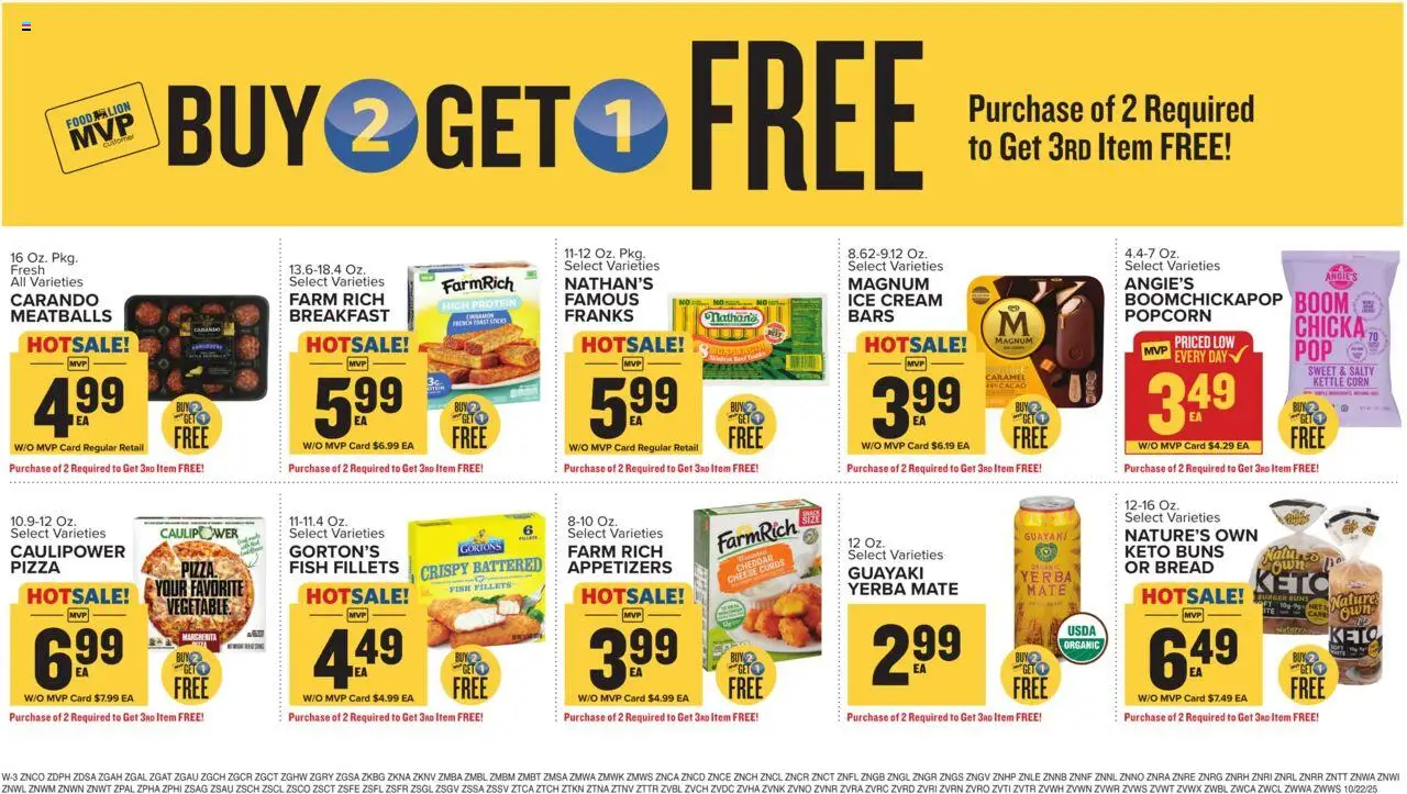 Food Lion Weekly Ad - valid from 22.10.2025 | Page: 16 | Products: Bread, Pizza, Cream, Ice cream