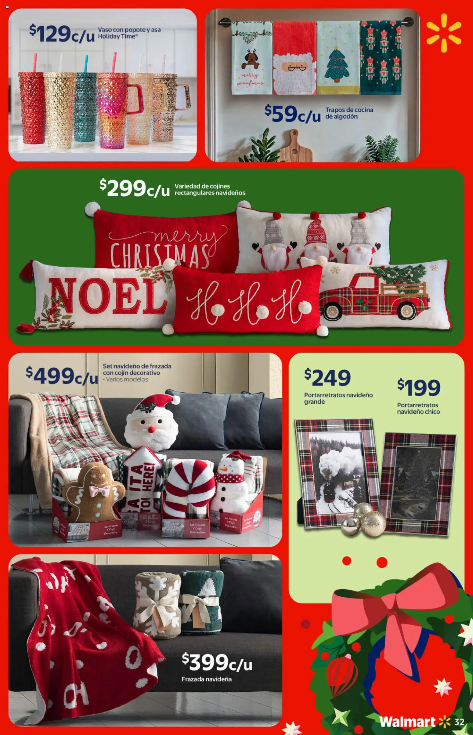Nuevas ofertas de Walmart válidas en toda la República Mexicana desde el 21.10.2025. ¡Encuentra las mejores ofertas en Walmart catálogo Navidad! | Página: 32 | Productos: Cocina, Algodón