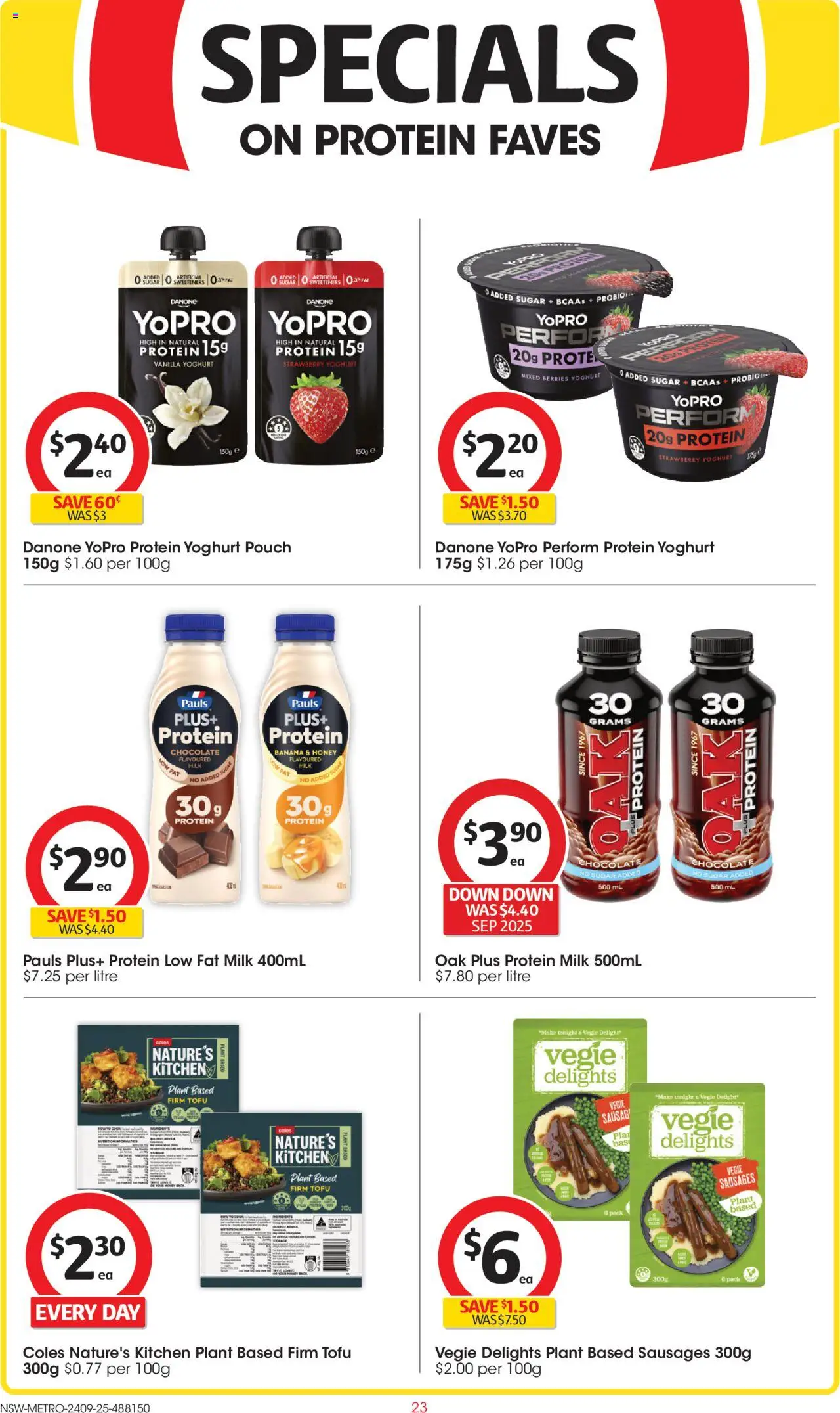 Coles catalogue - valid from 24.09.2025 | Page: 23 | Products: Plant, Yoghurt, Chocolate, Sugar