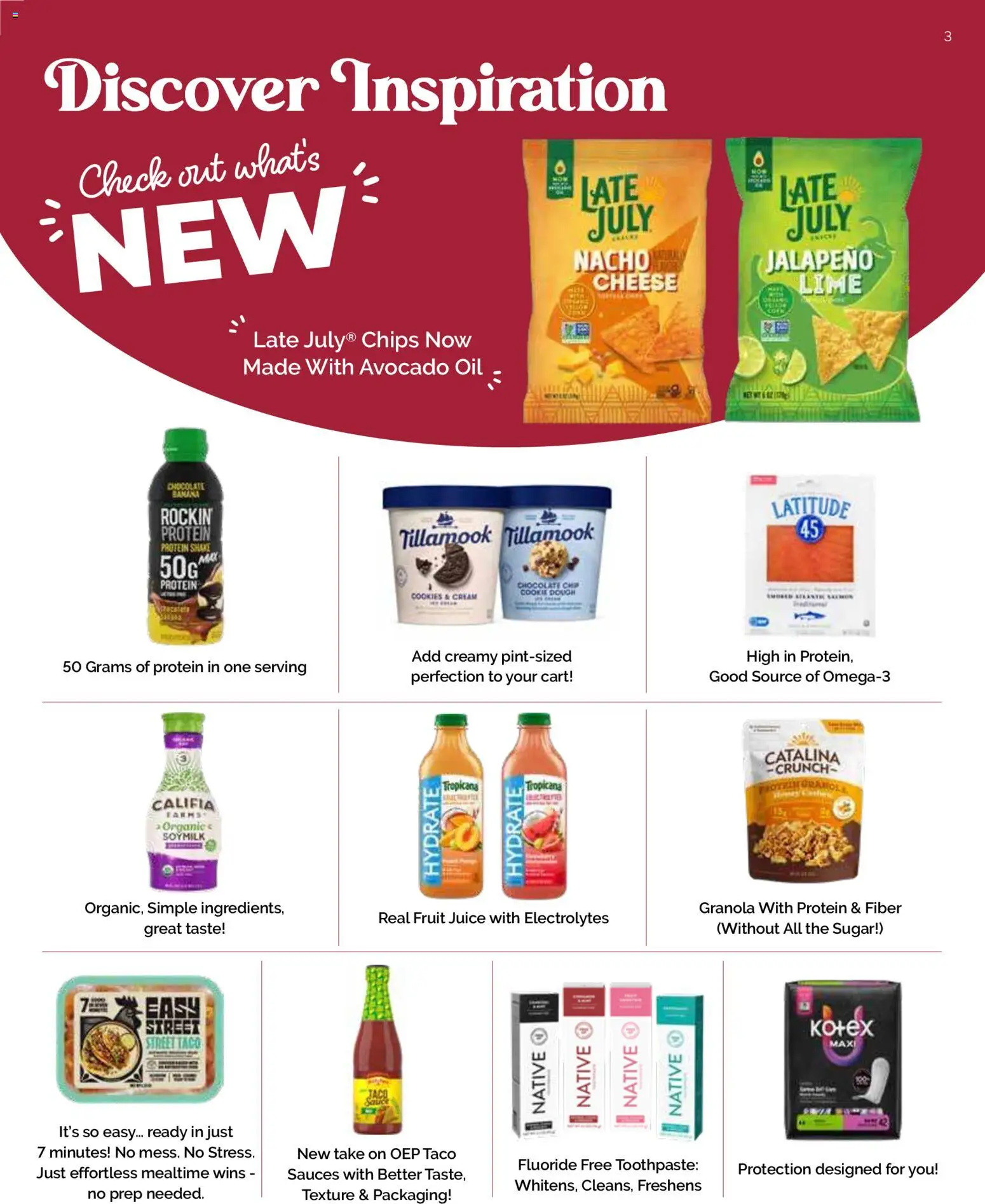 Harris Teeter Monthly Ad - valid from 22.04.2026 | Page: 3 | Products: Cheese, Chocolate, Juice, Chips