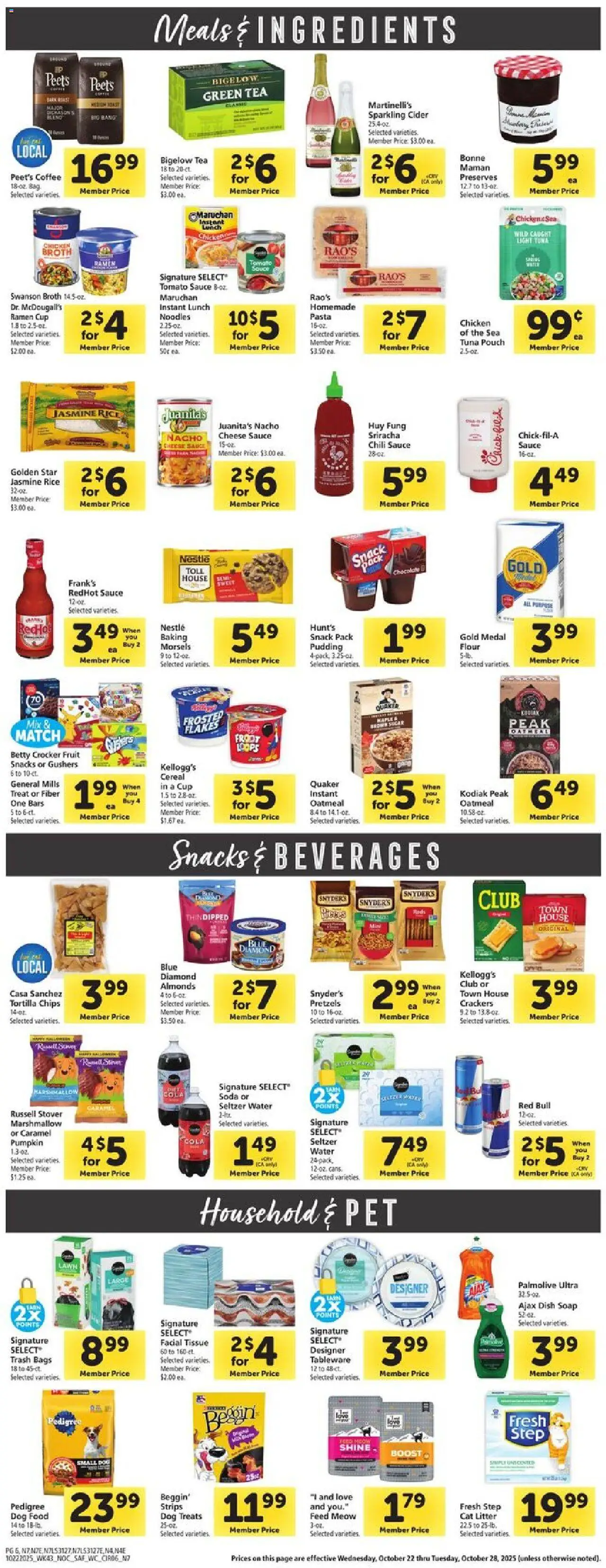 Safeway Weekly Ad - valid from 22.10.2025 | Page: 6 | Products: Dog Food, Cheese, Chips, Pumpkin