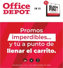 Vista previa de Office Depot Buen Fin, nuevo folleto de la tienda, válido en México a partir del 13.11.2025