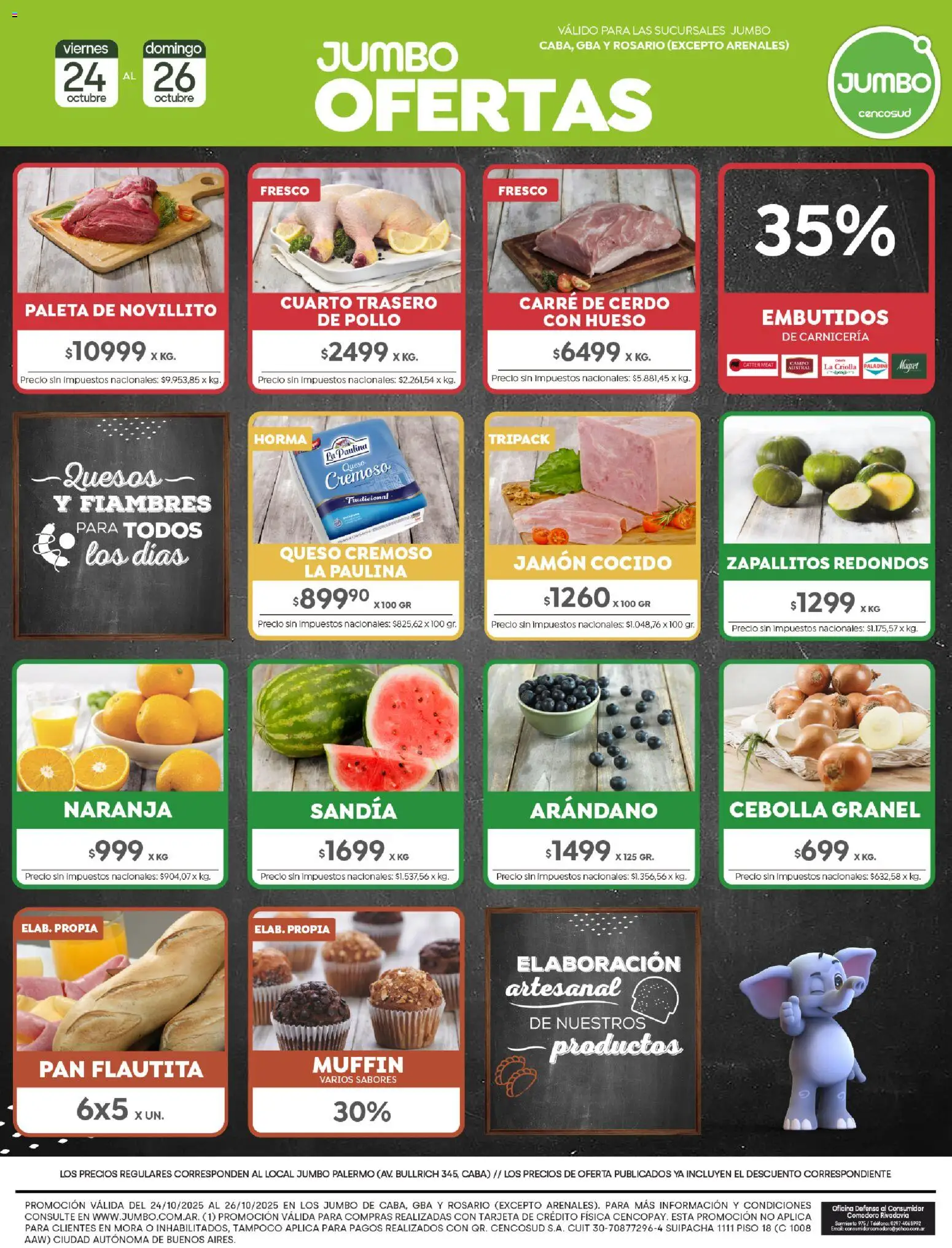 Jumbo - Ofertas | Rosario │ válido desde el 24.10.2025 | Página: 7 | Productos: Queso, Pan, Jamón, Cerdo