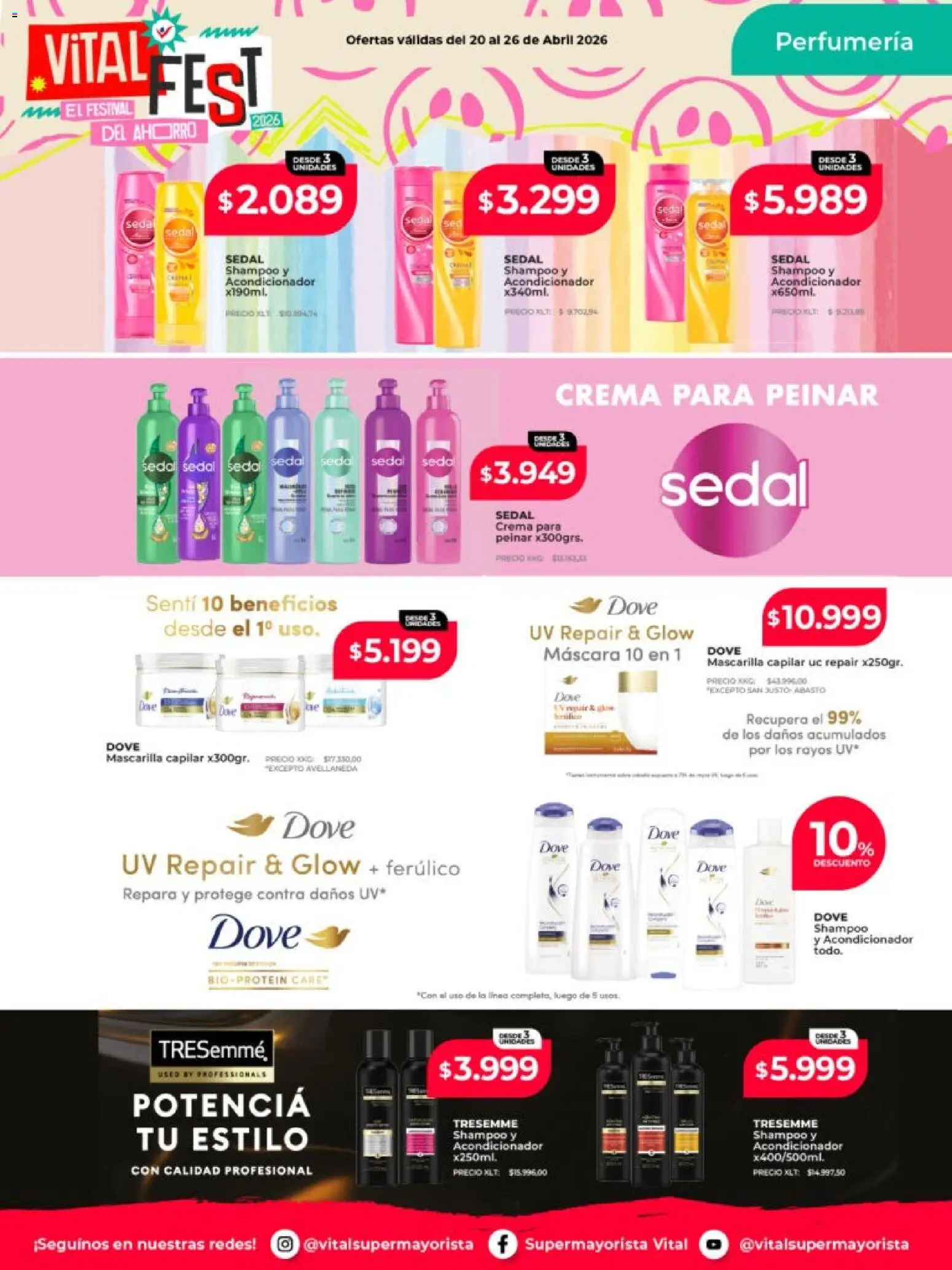 Vital - Ofertas │ válido desde el 20.04.2026 | Página: 6 | Productos: Máscara, Shampoo, Acondicionador, Crema