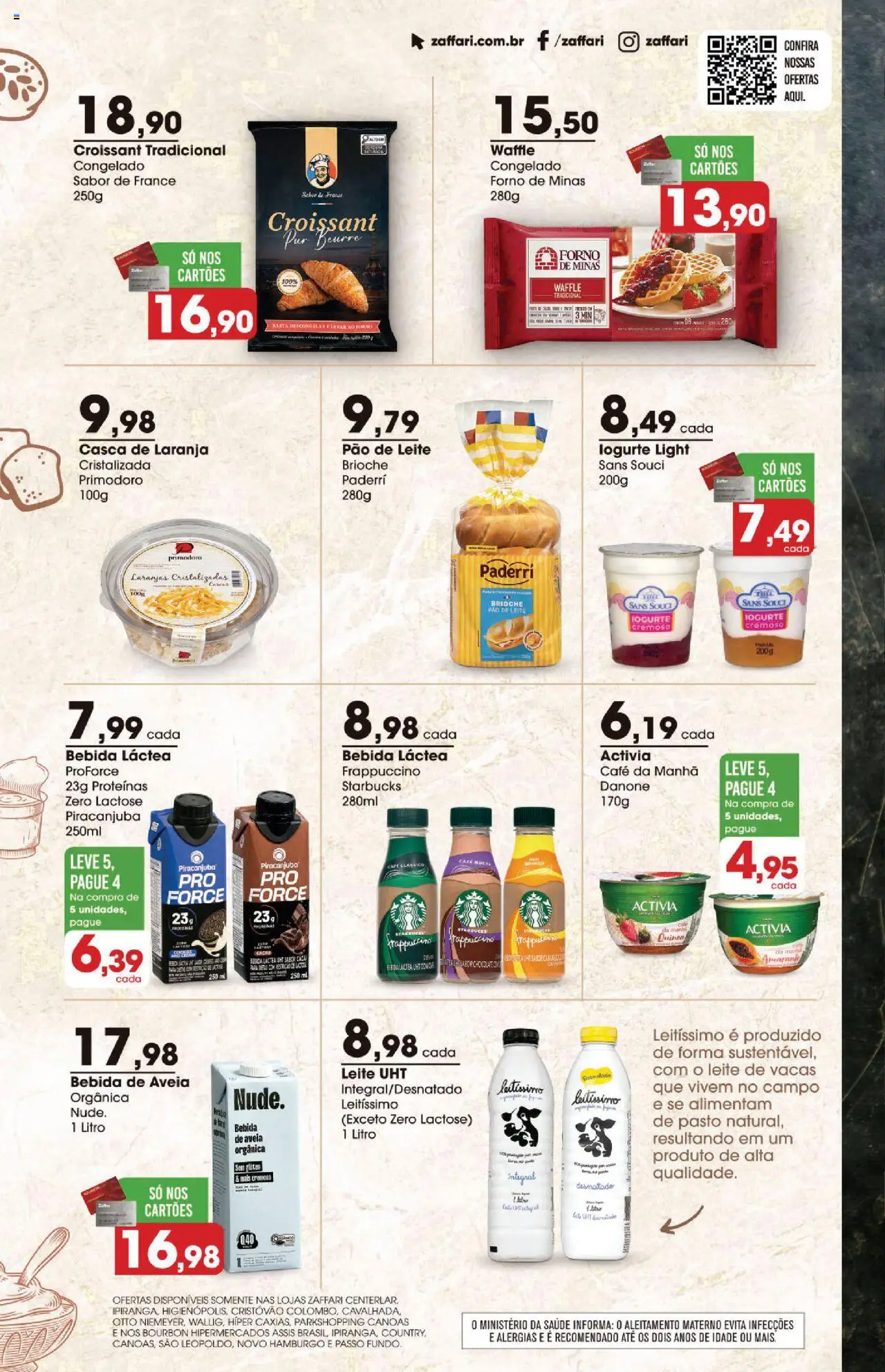 Zaffari Folheto - válido de 25.07.2025 | Página: 8 | Produtos: Forno, Pão, Bourbon, Aveia