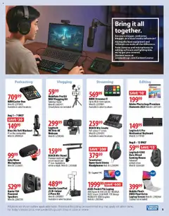 London Drugs flyer valid from 31.07.2025 | Page: 9 | Products: PC, Keyboard, Video, Headphones