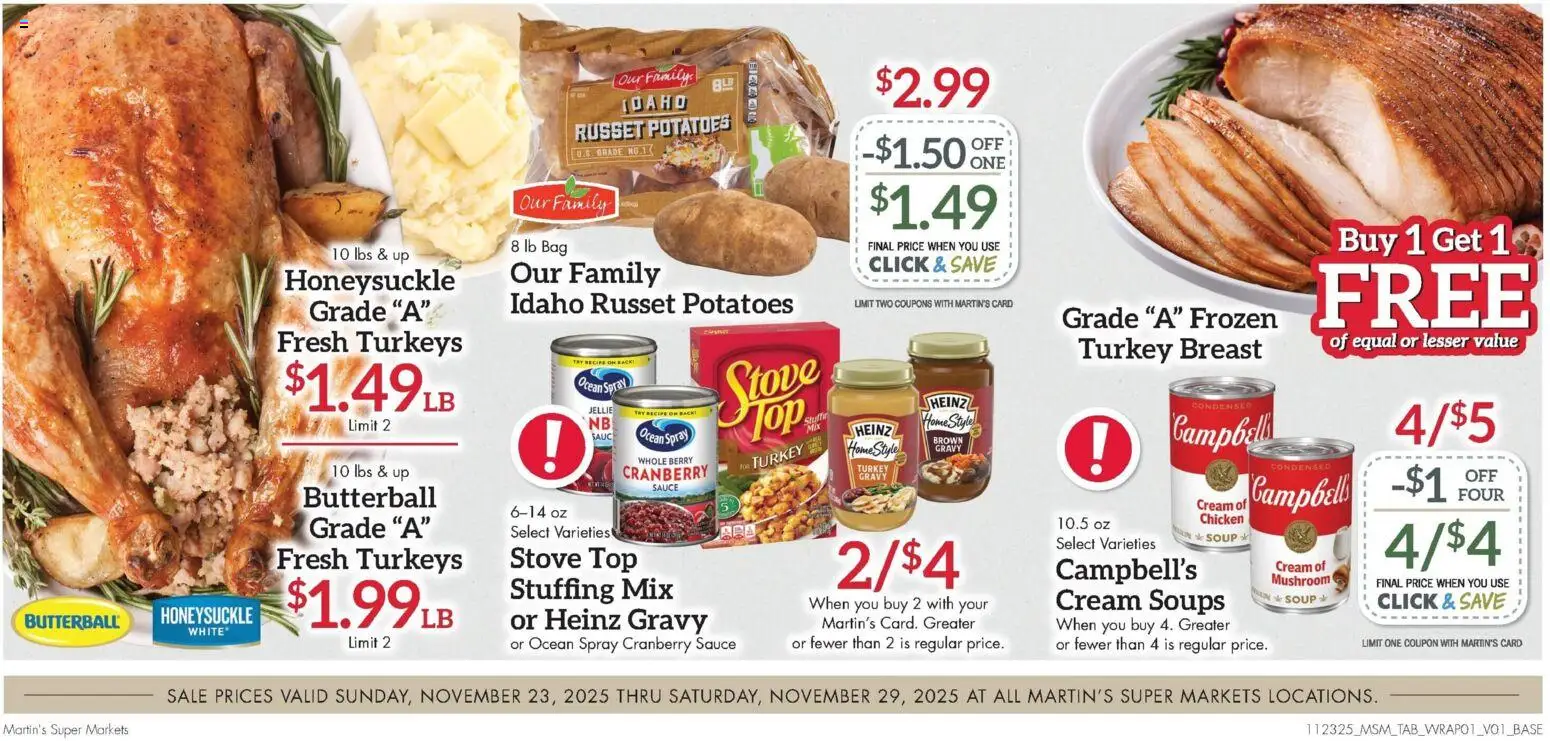Martin’s Weekly Ad - valid from 23.11.2025 | Page: 5 | Products: Potatoes, Sauce, Bag, Stove